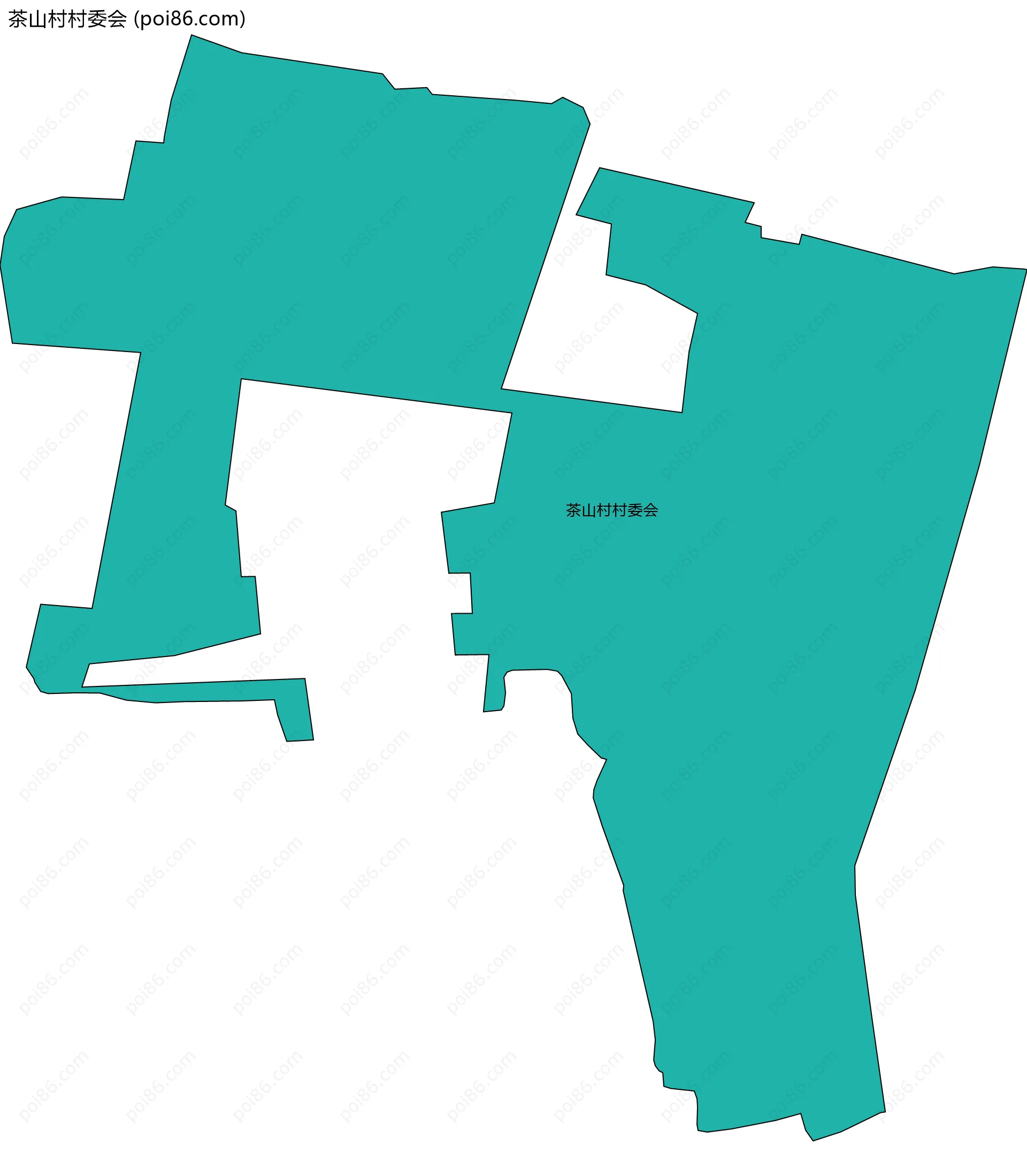 茶山村村委会边界地图