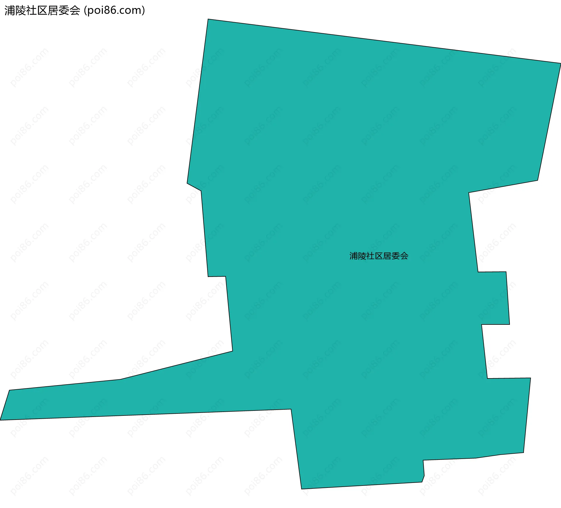浦陵社区居委会边界地图