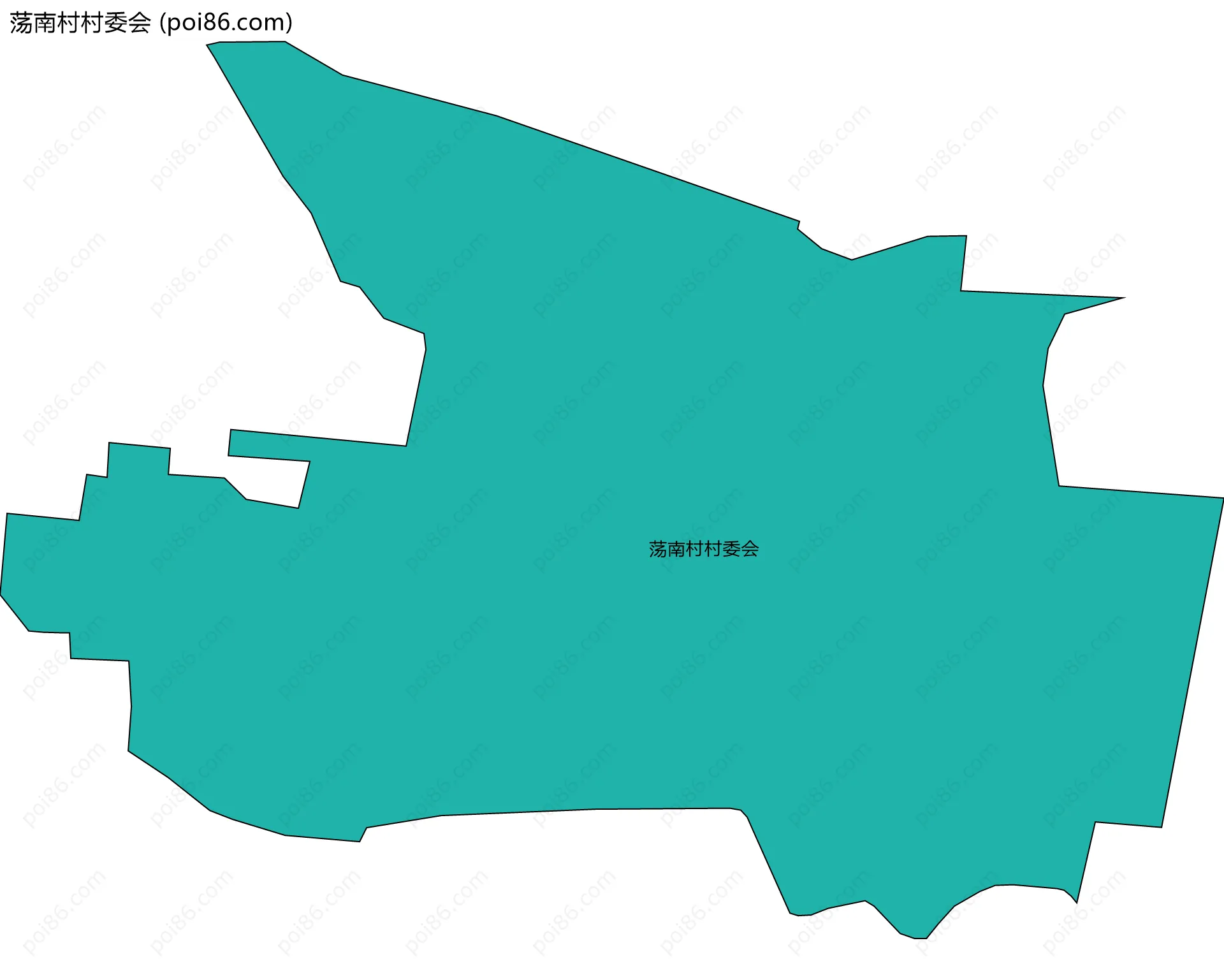 荡南村村委会边界地图