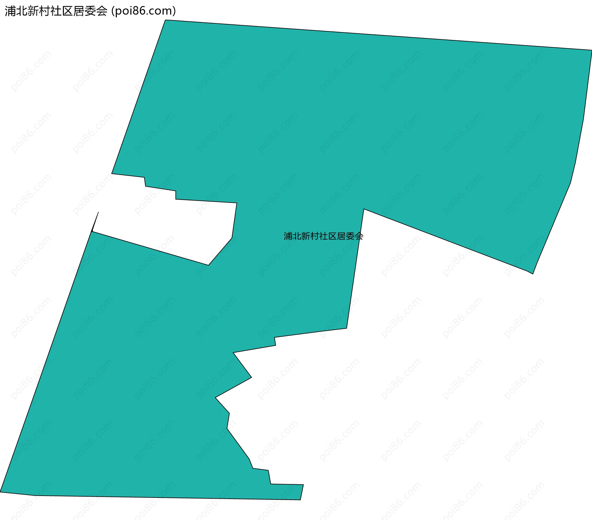 浦北新村社区居委会边界地图
