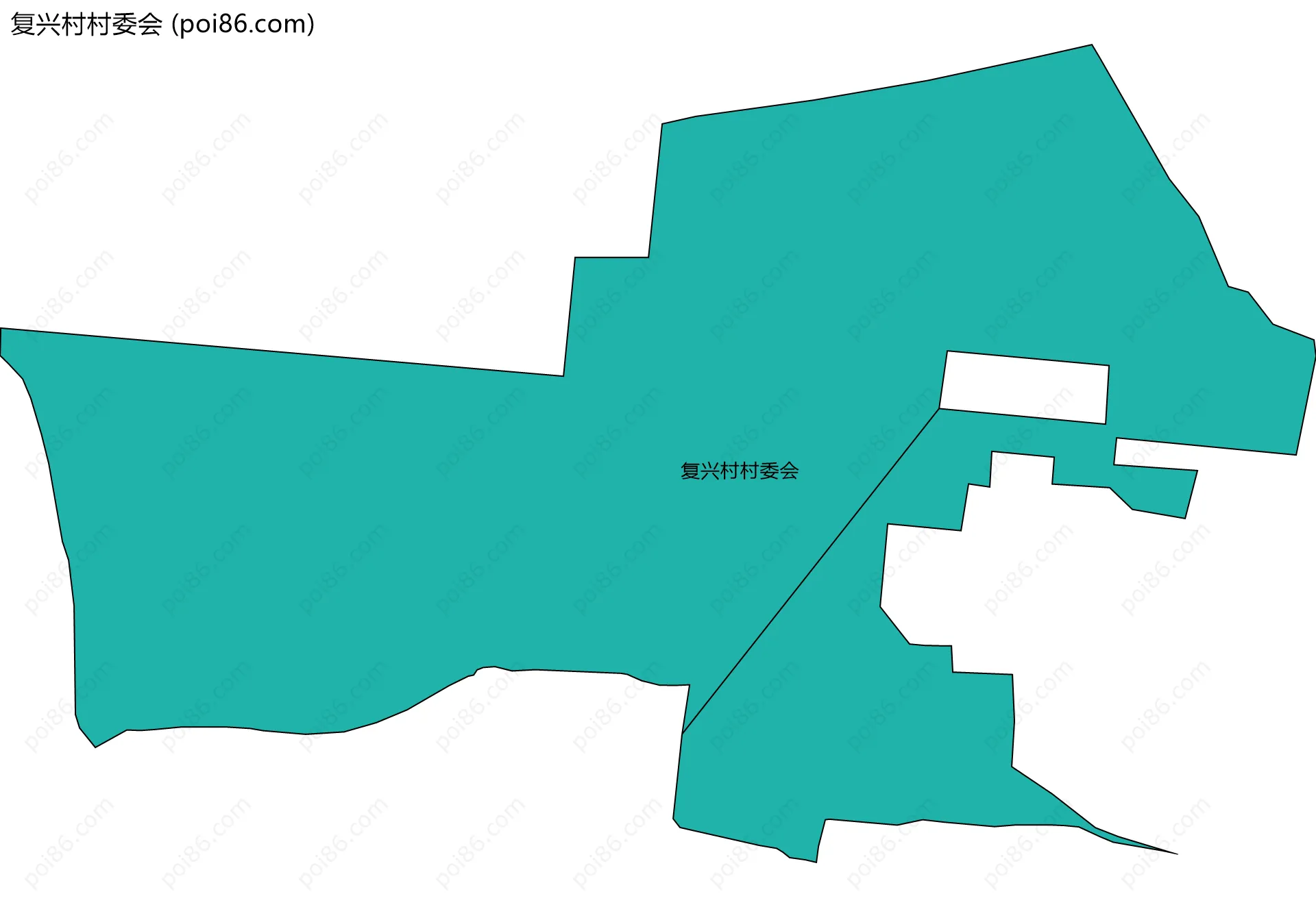 复兴村村委会边界地图
