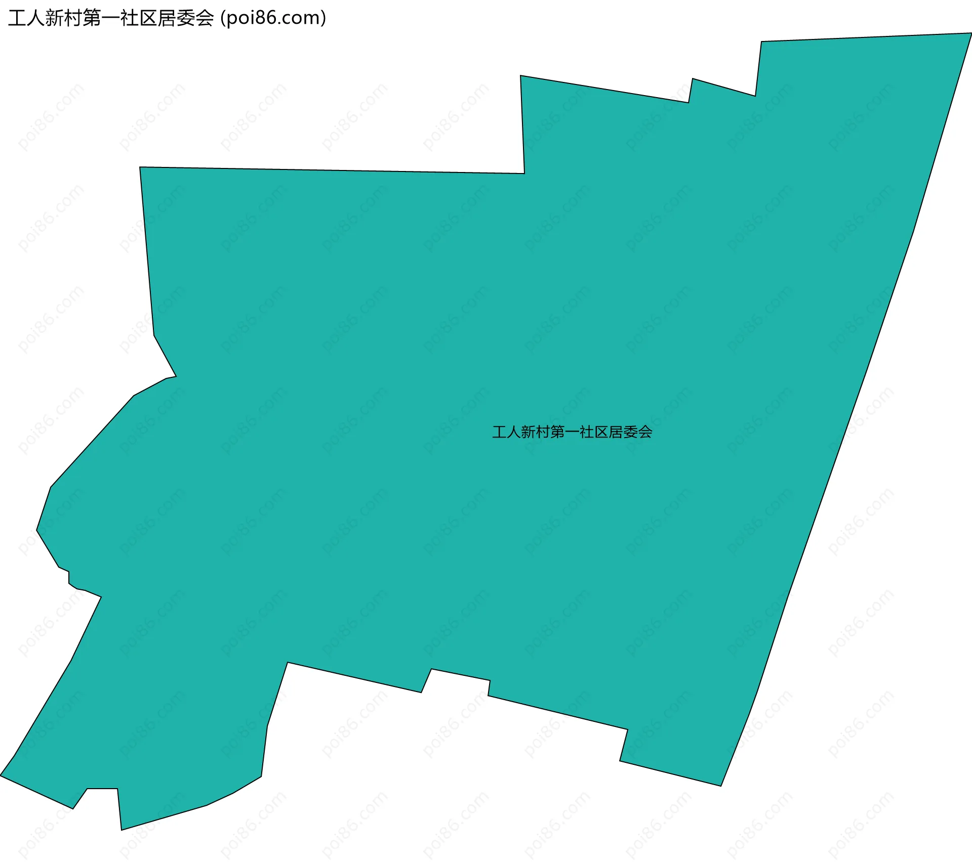 工人新村第一社区居委会边界地图