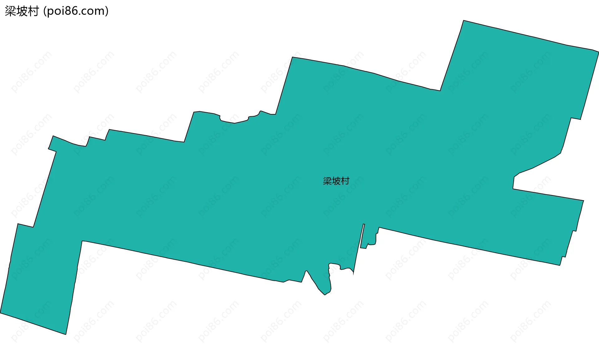 梁坡村边界地图