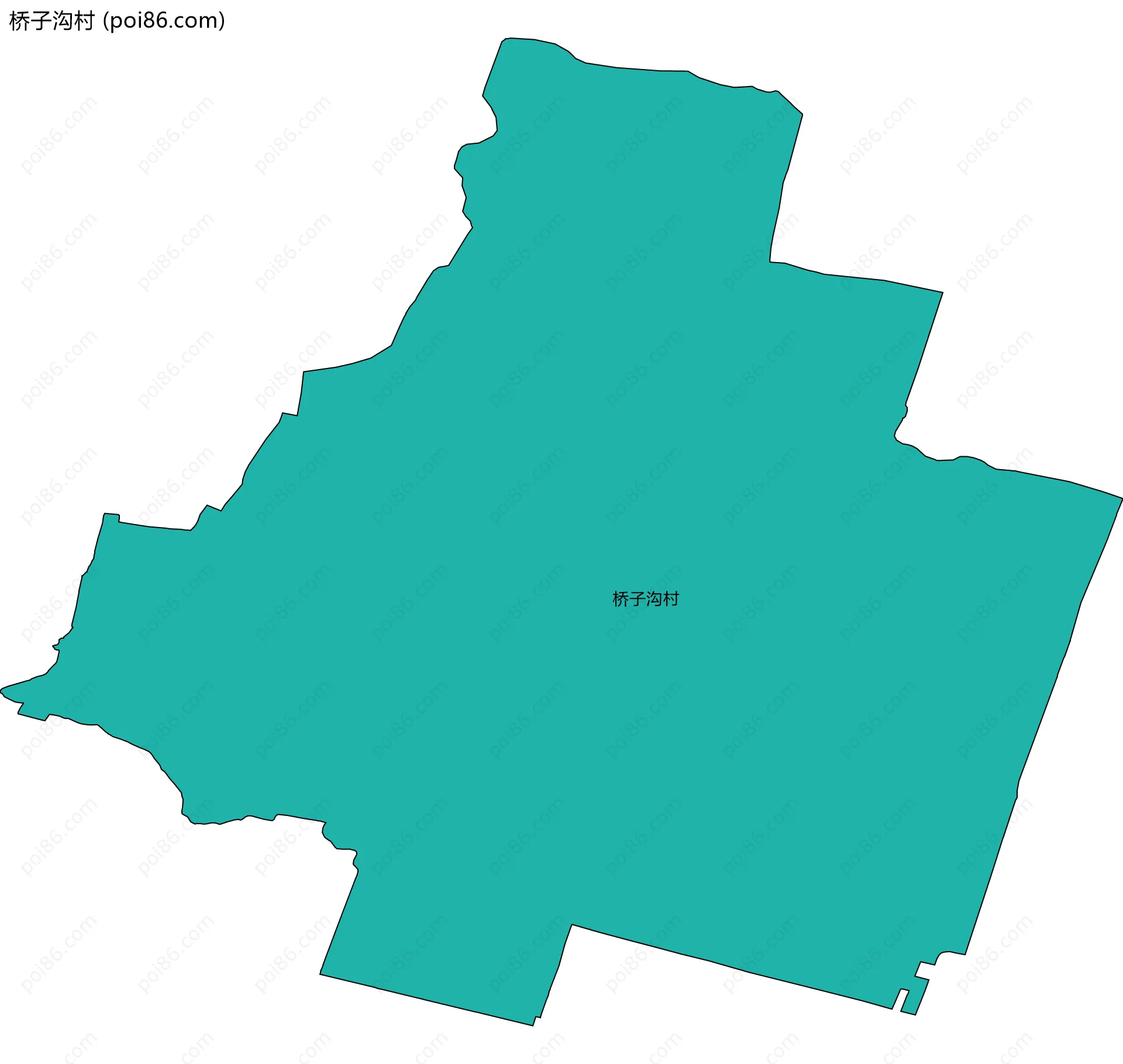 桥子沟村边界地图