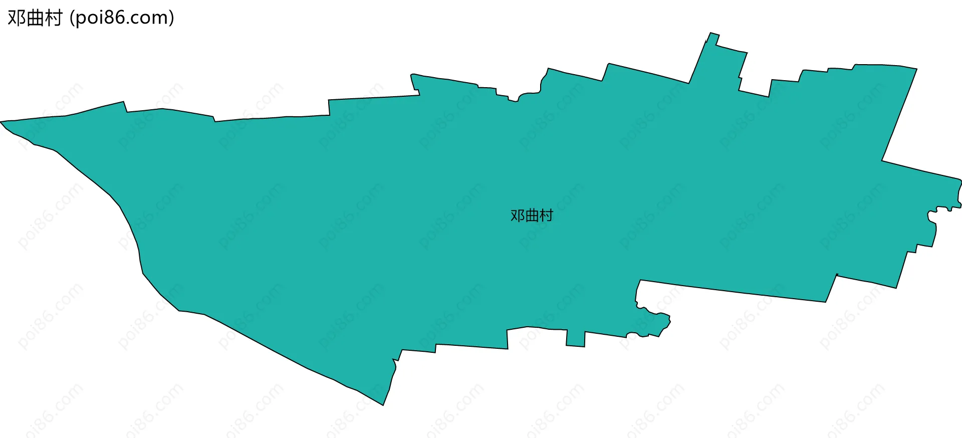 邓曲村边界地图