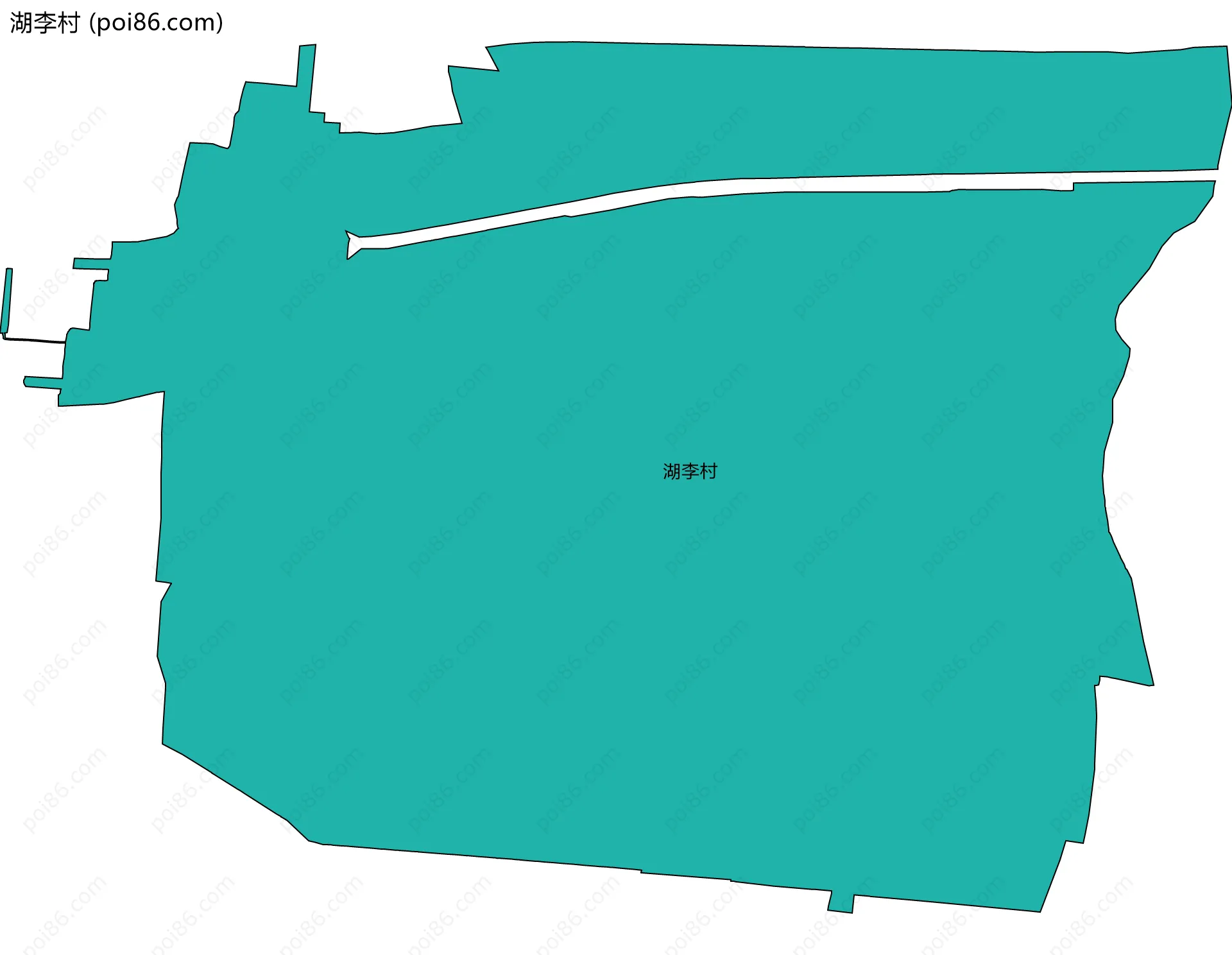 湖李村边界地图