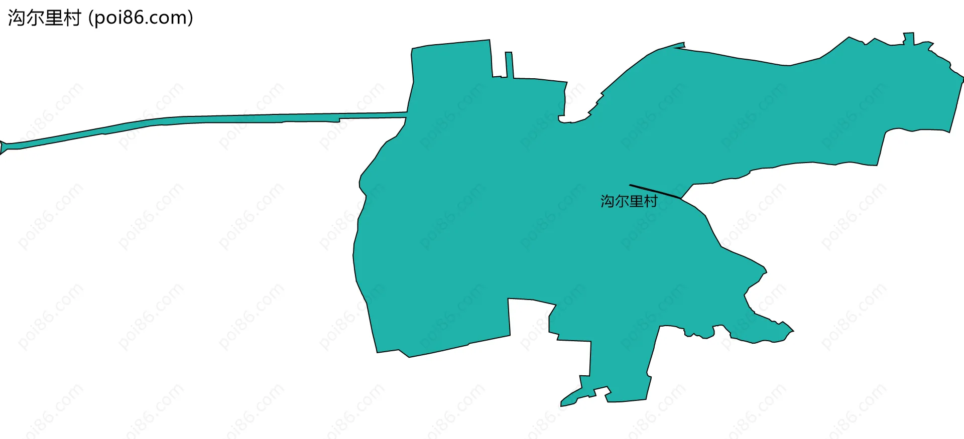 沟尔里村边界地图