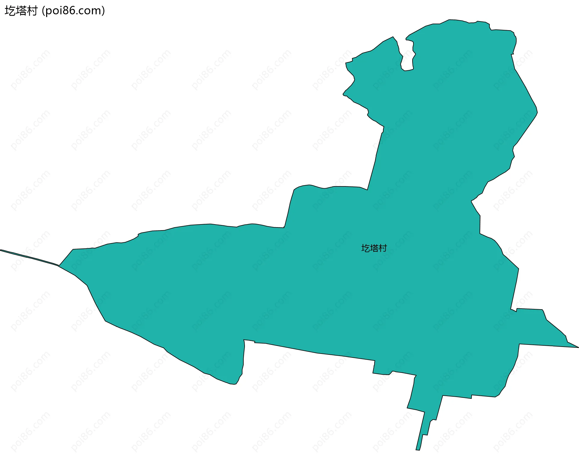 圪塔村边界地图