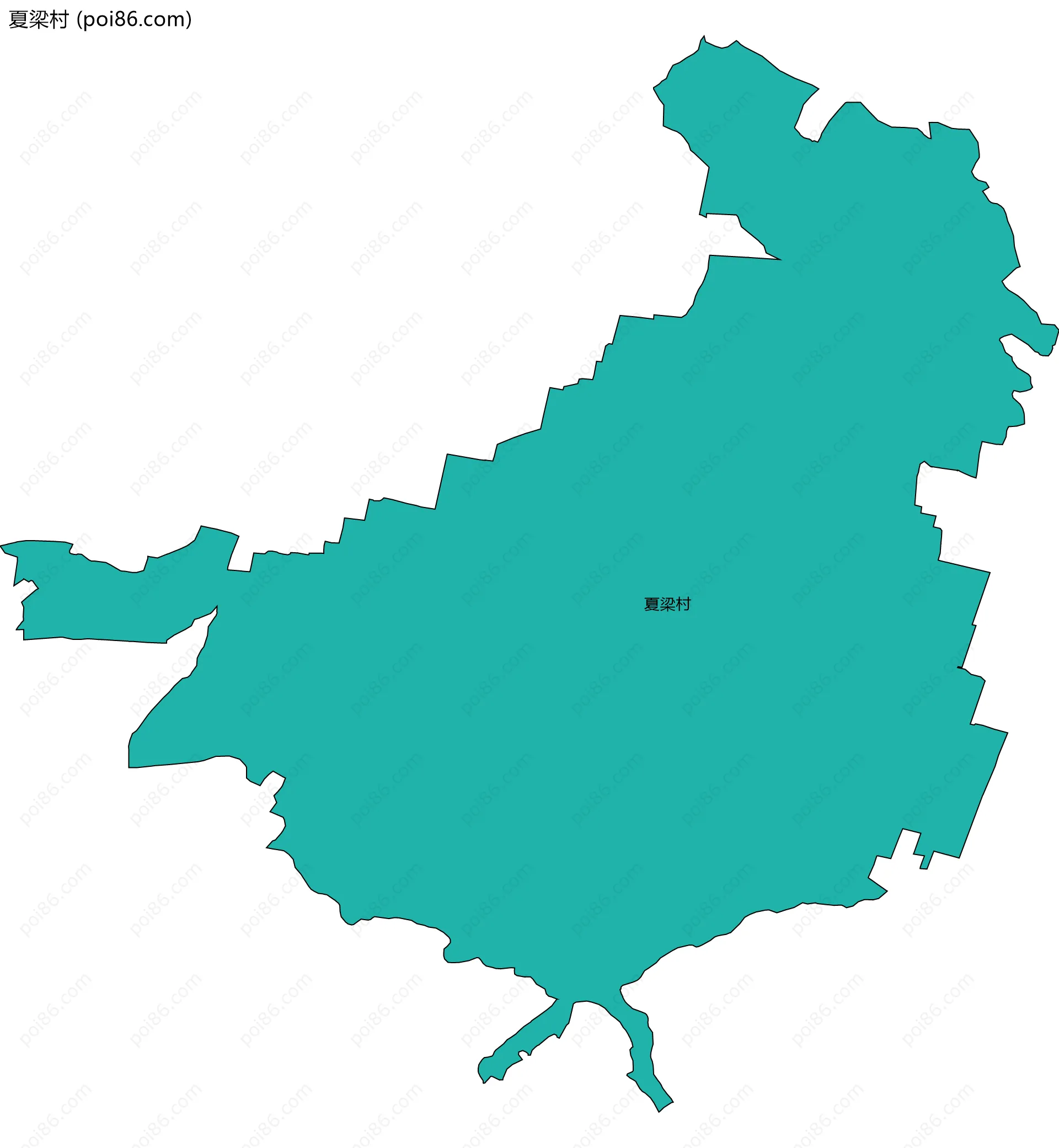 夏梁村边界地图