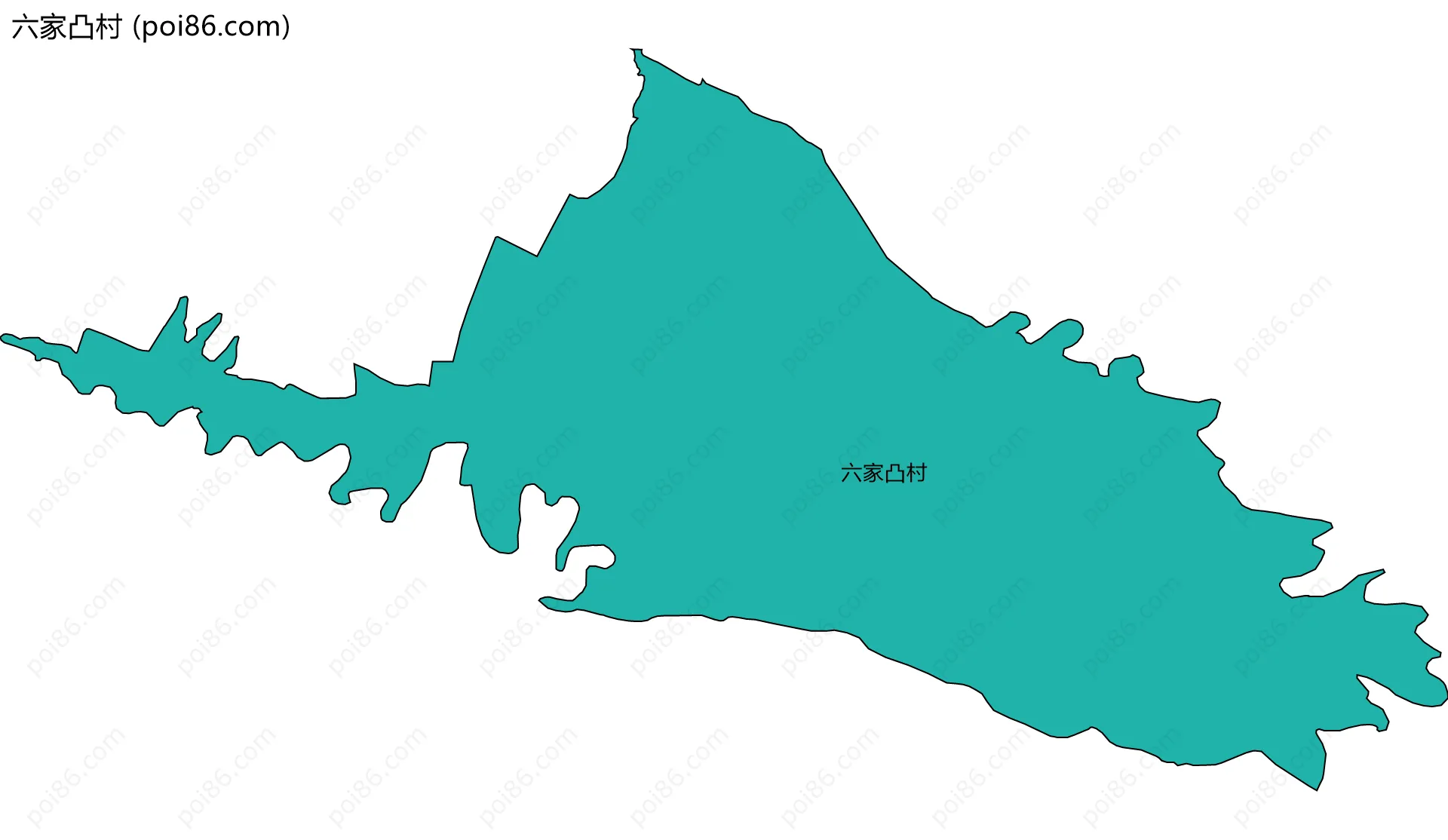 六家凸村边界地图