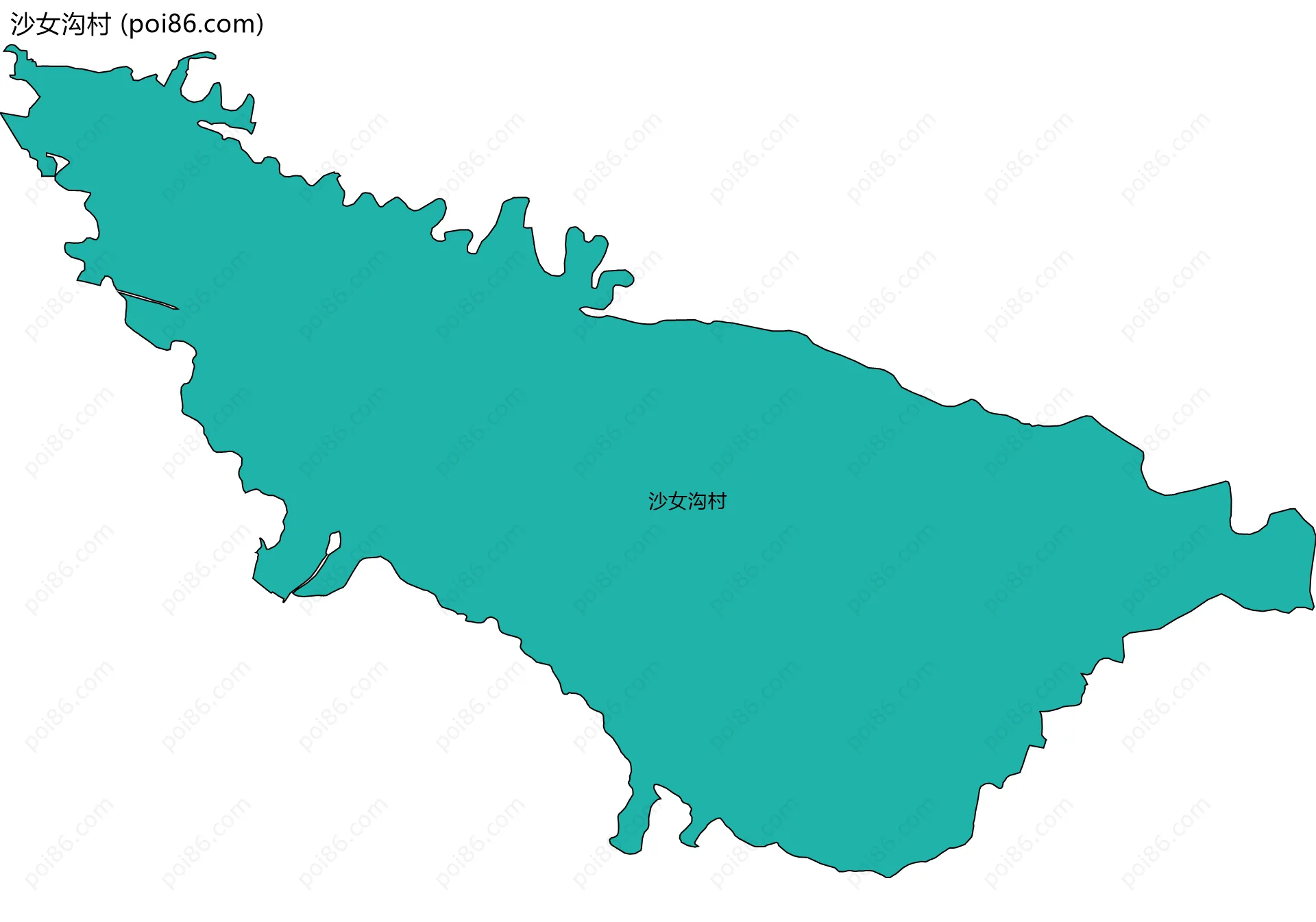 沙女沟村边界地图