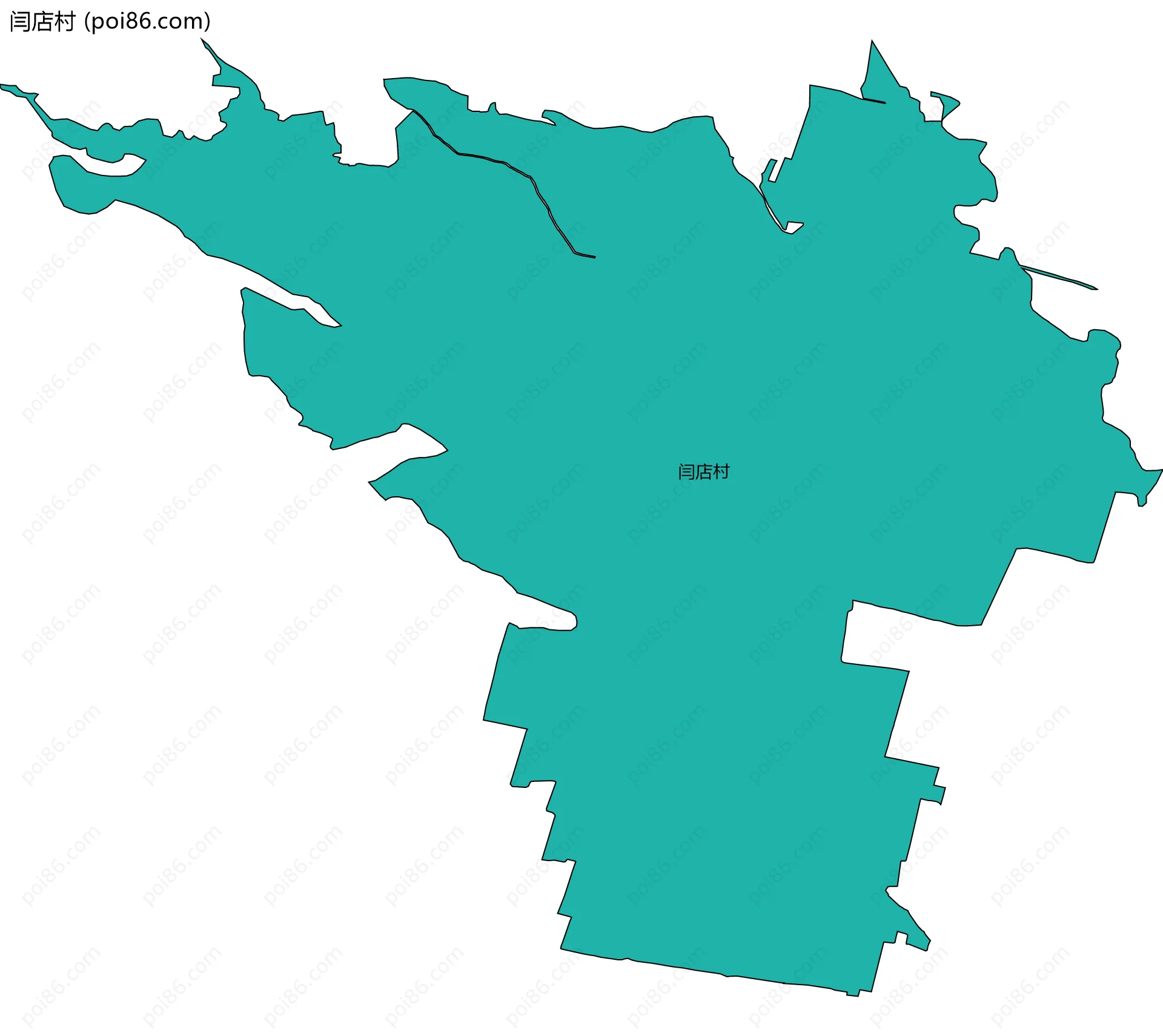 闫店村边界地图
