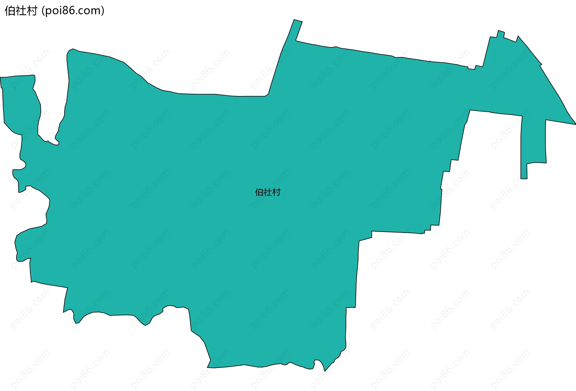 伯社村边界地图