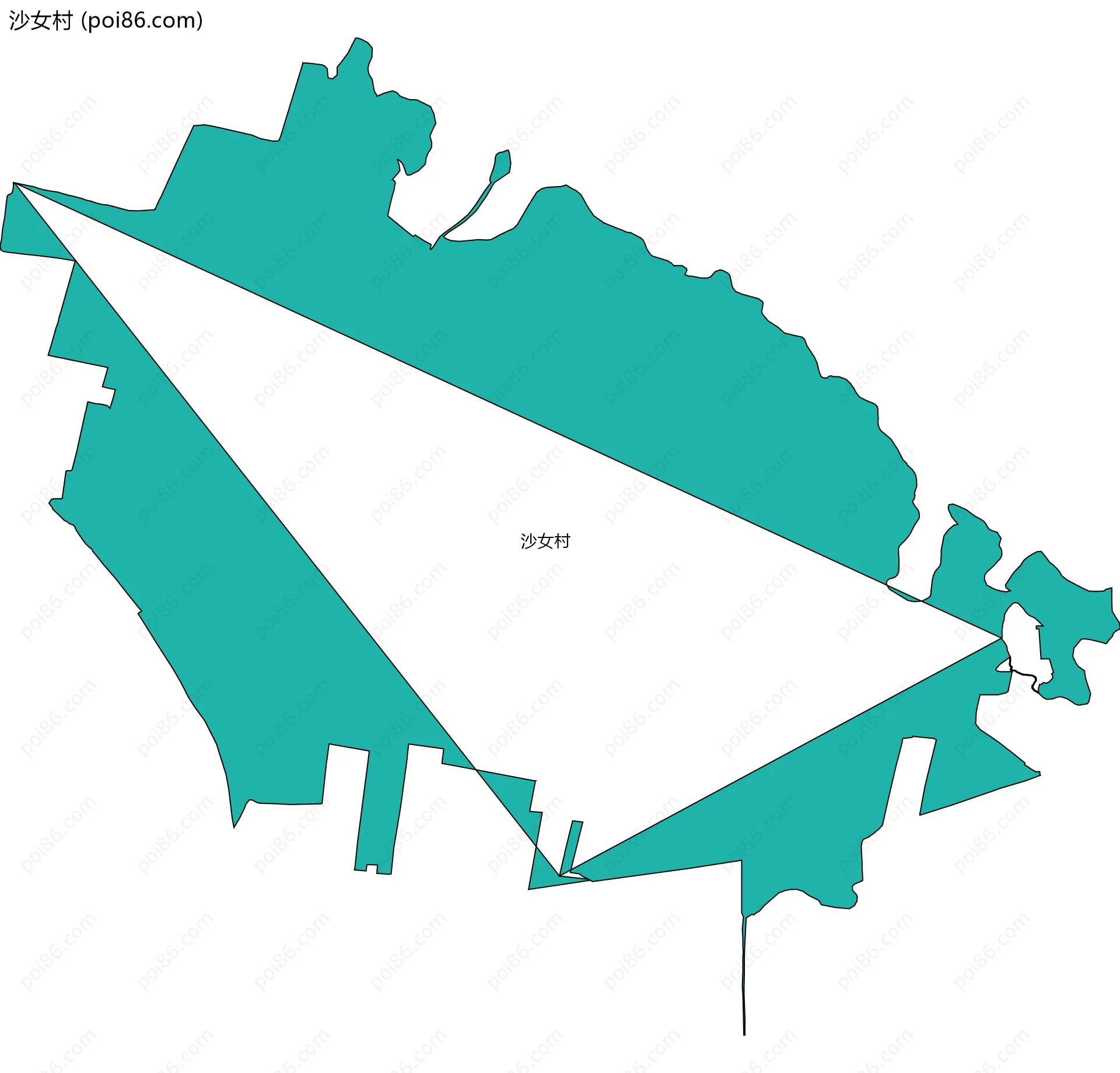 沙女村边界地图