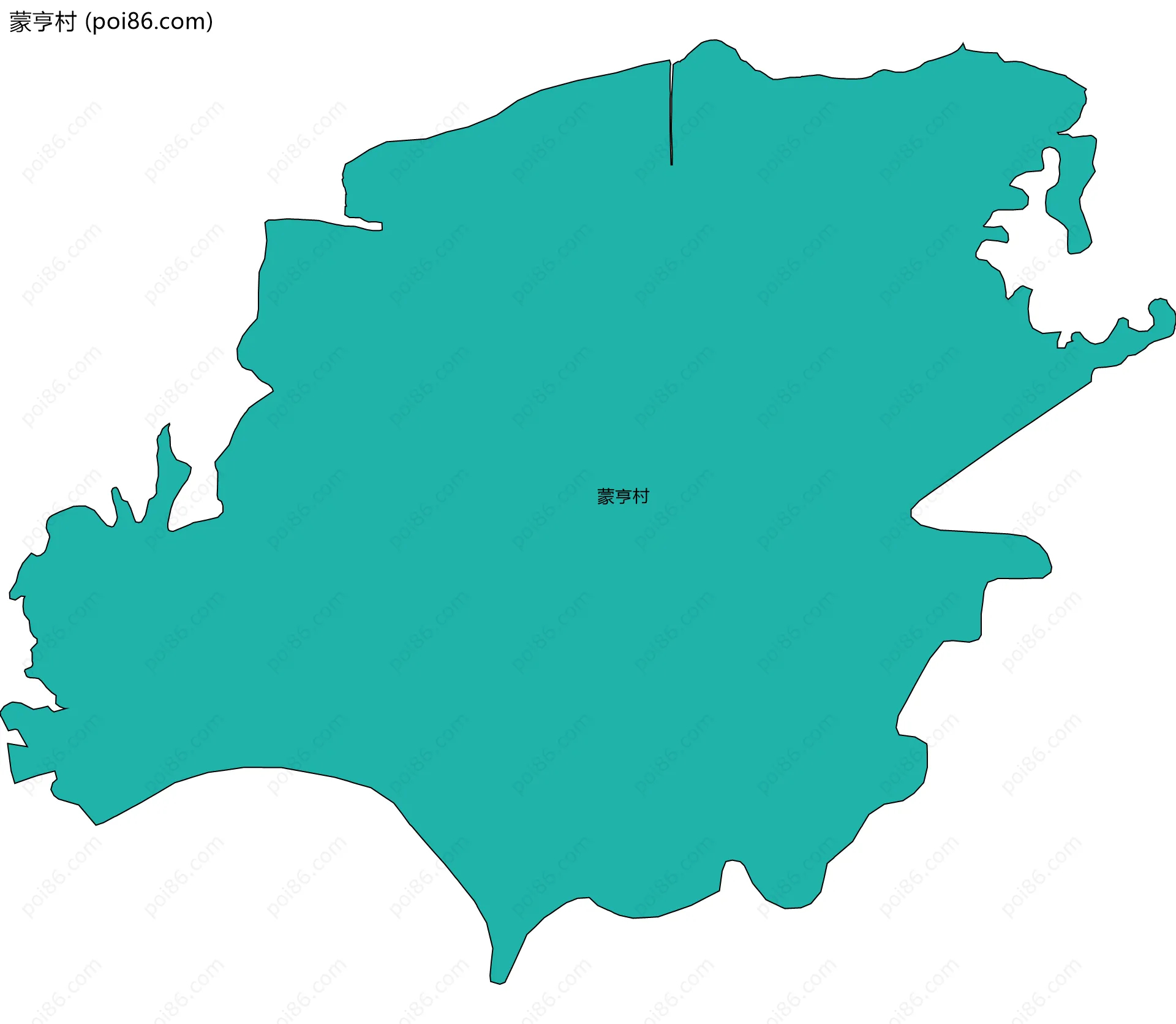 蒙亨村边界地图