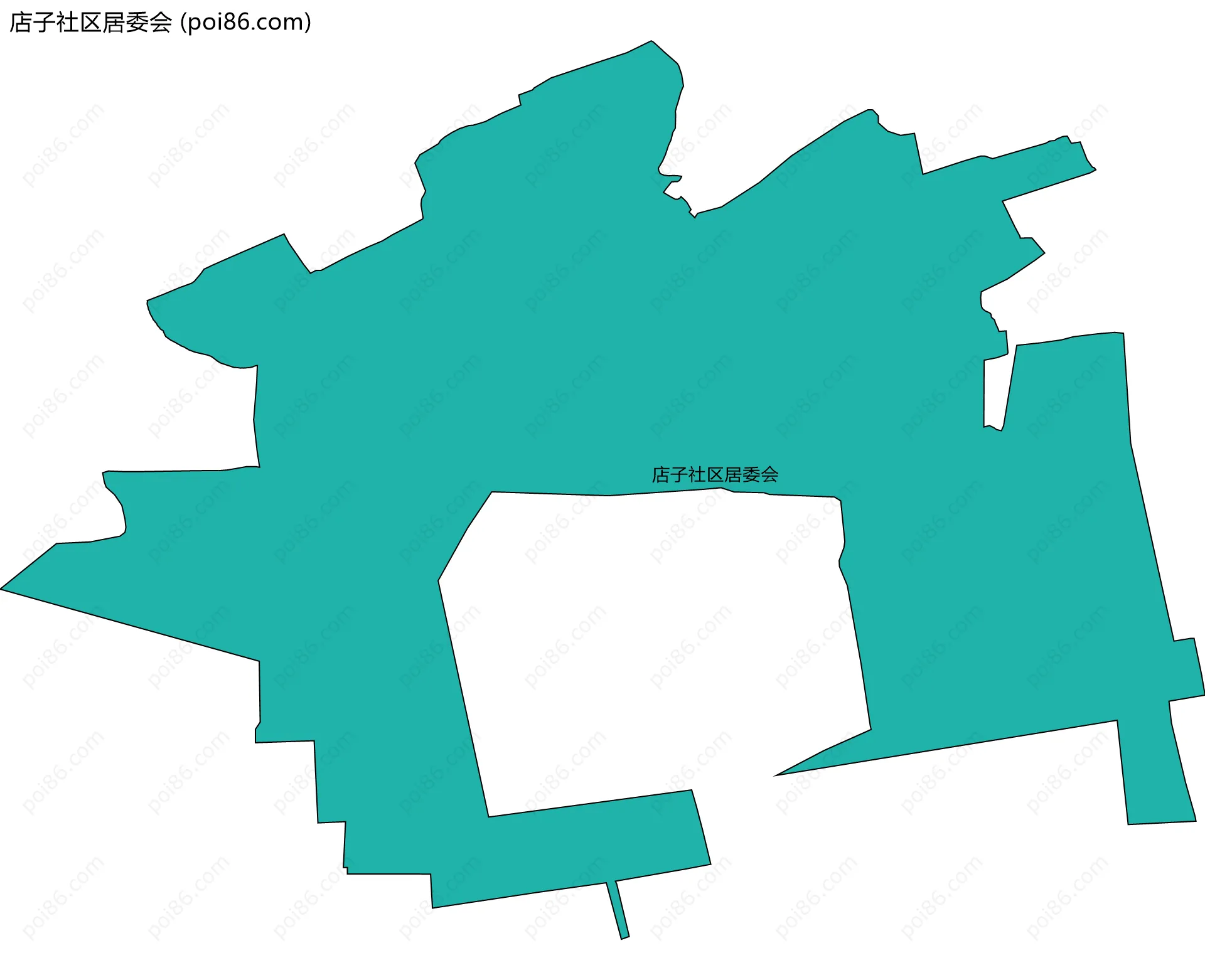 店子社区居委会边界地图