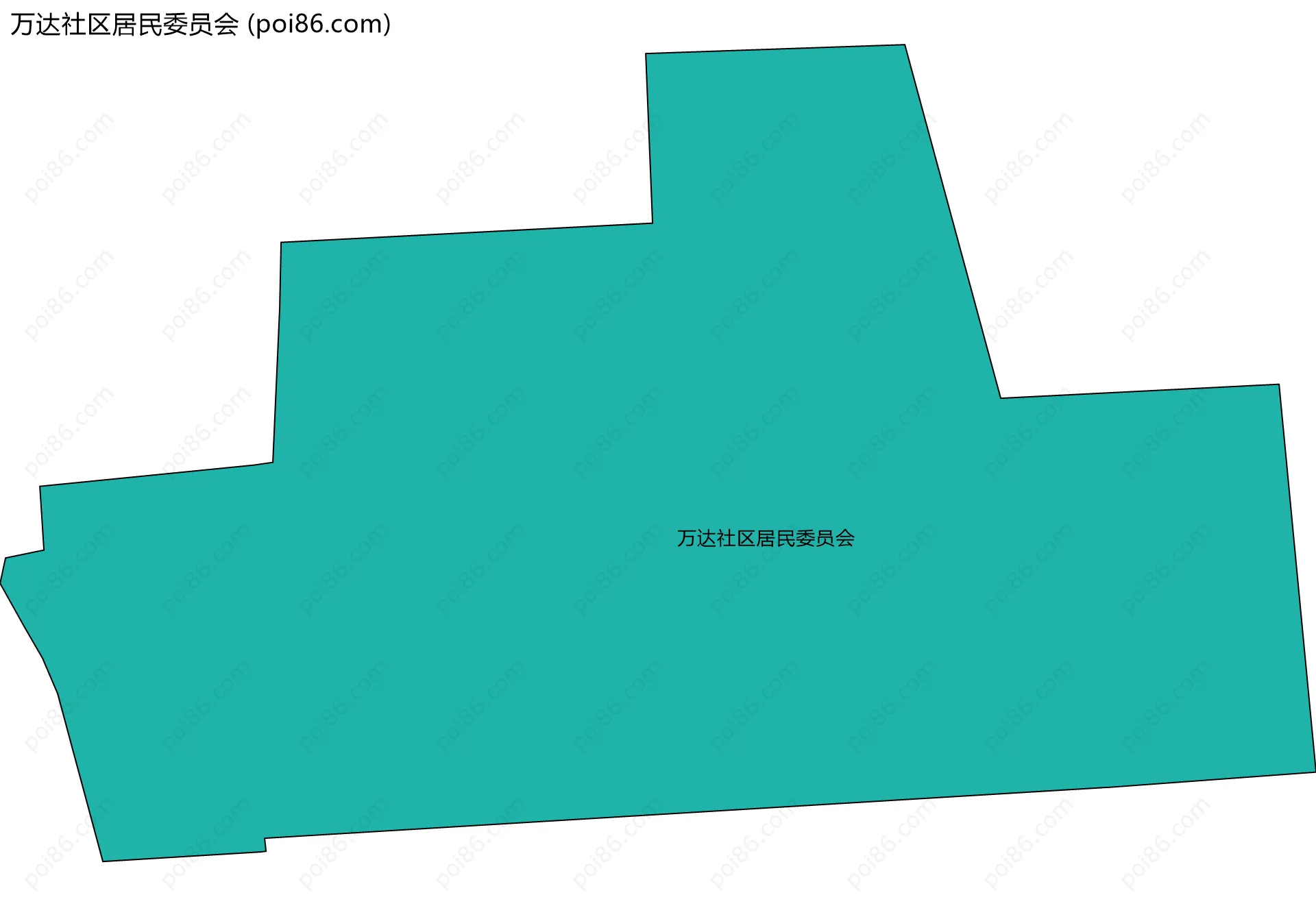 万达社区居民委员会边界地图
