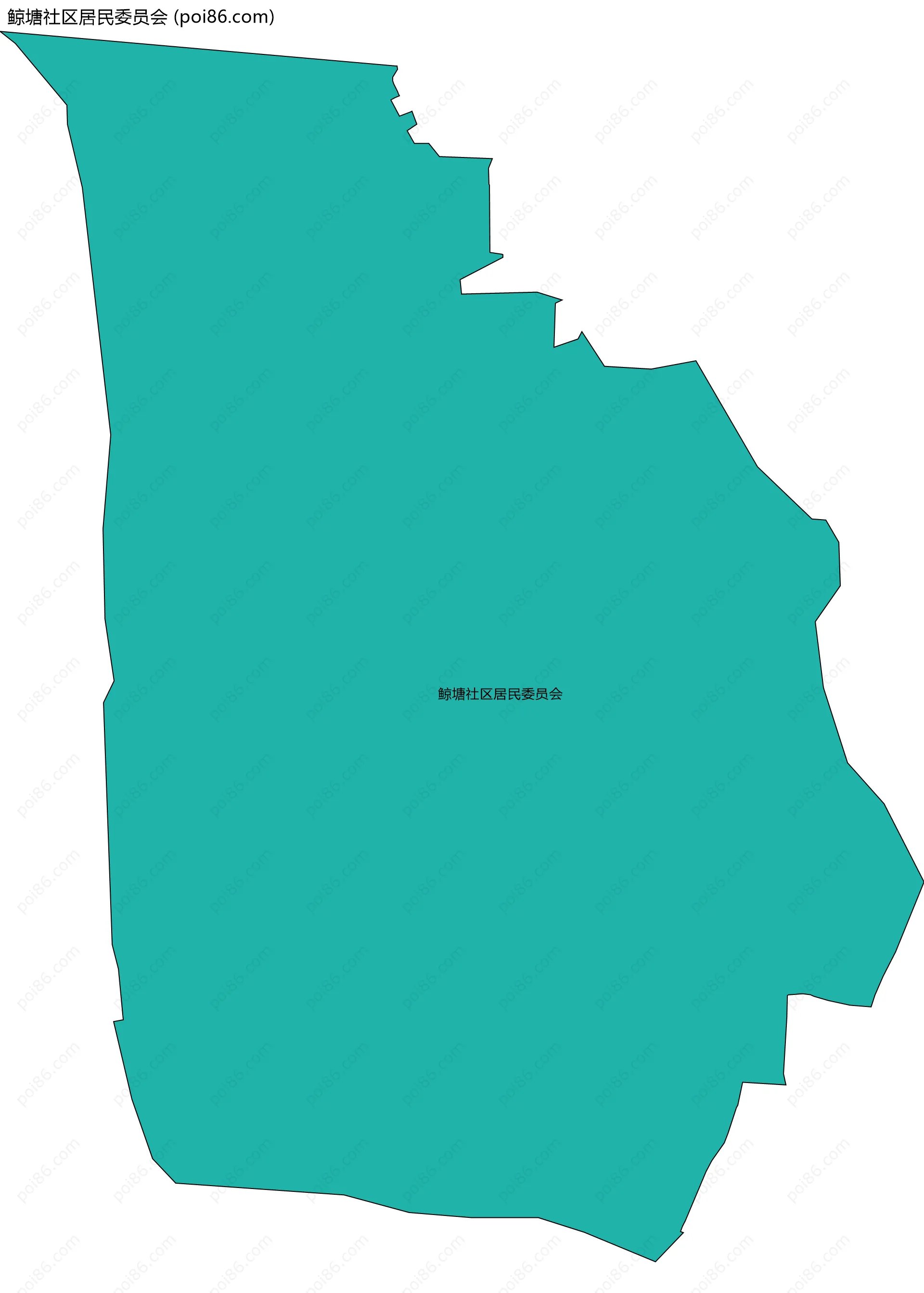 鲸塘社区居民委员会边界地图