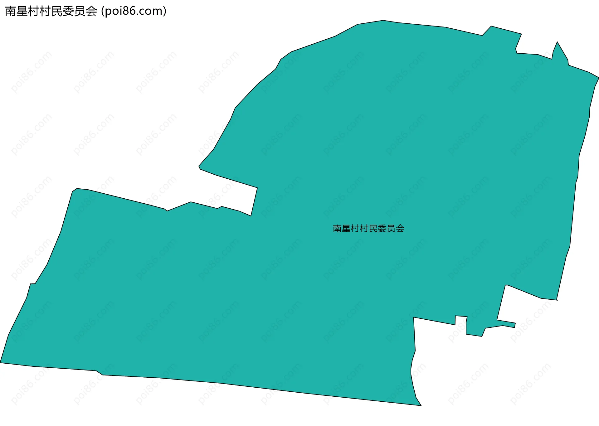 南星村村民委员会边界地图