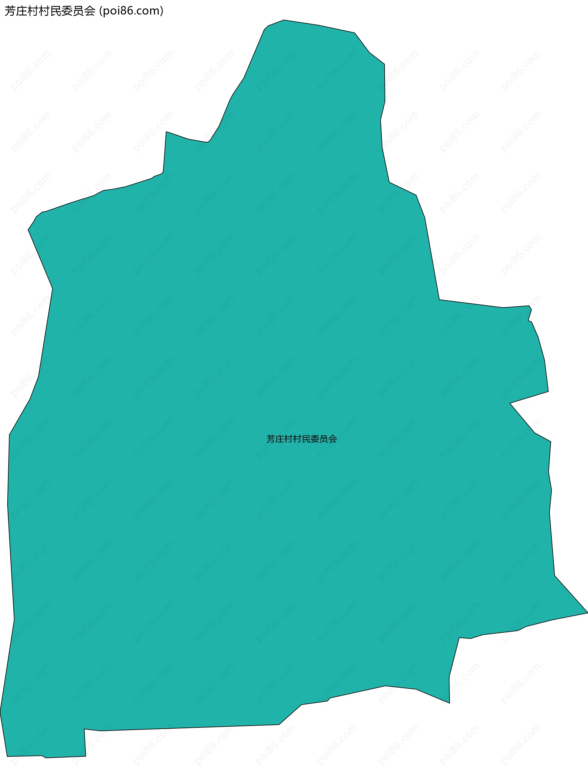 芳庄村村民委员会边界地图