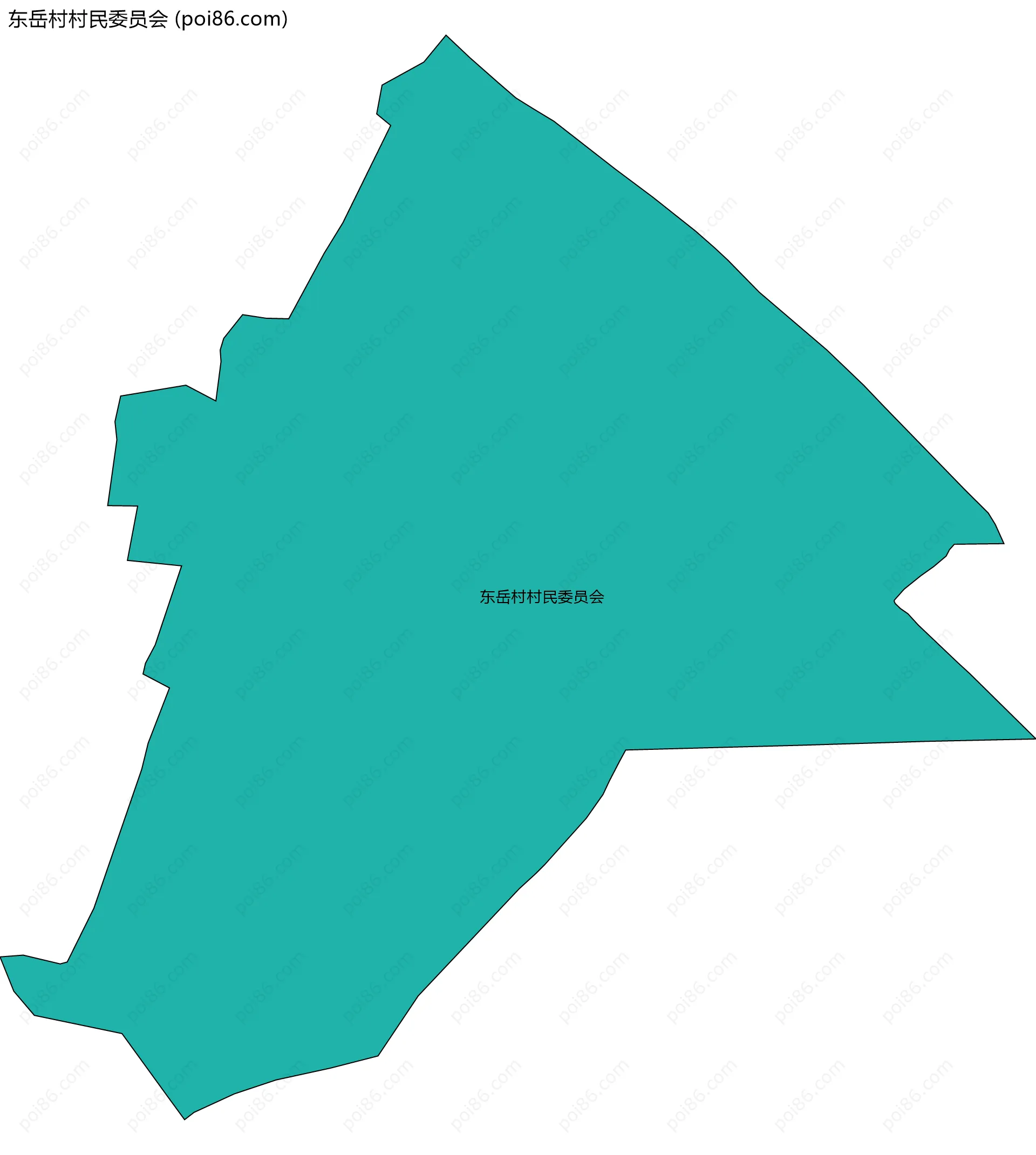 东岳村村民委员会边界地图