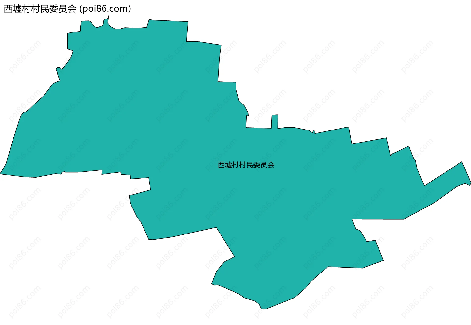 西墟村村民委员会边界地图