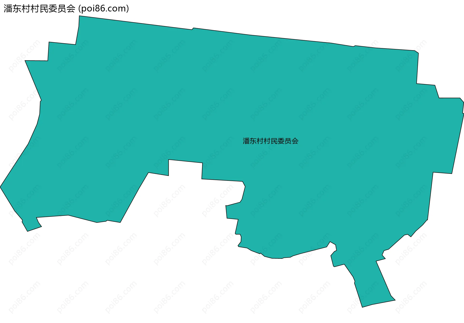潘东村村民委员会边界地图