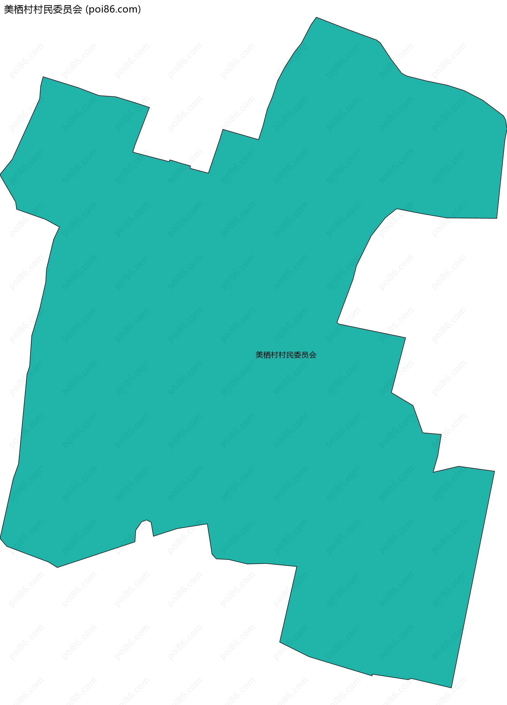 美栖村村民委员会边界地图