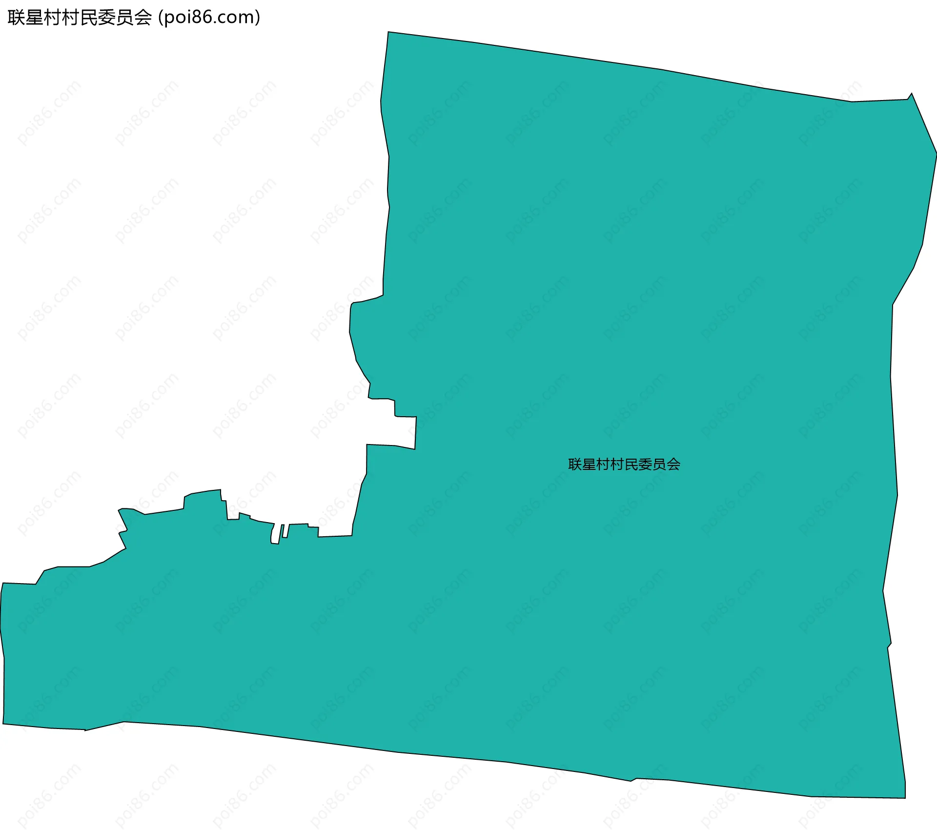 联星村村民委员会边界地图