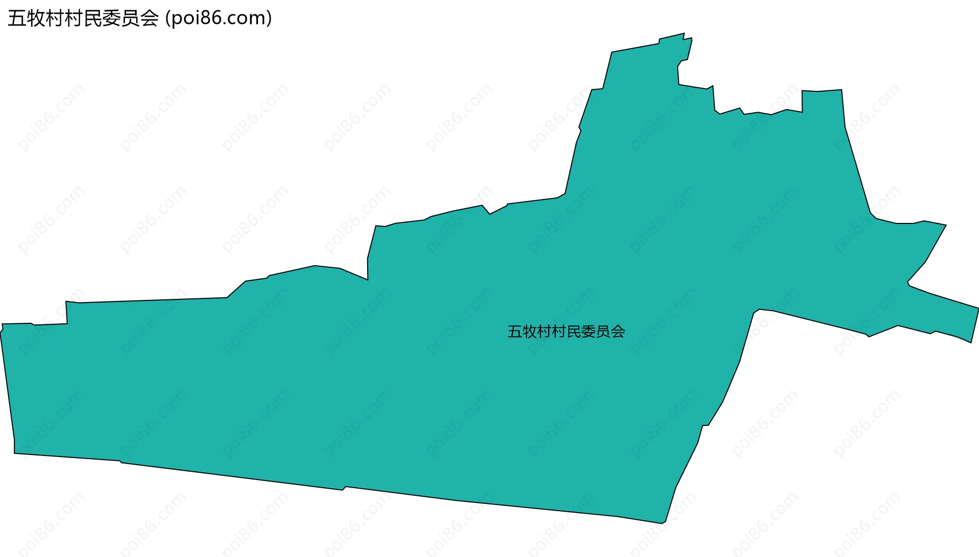 五牧村村民委员会边界地图