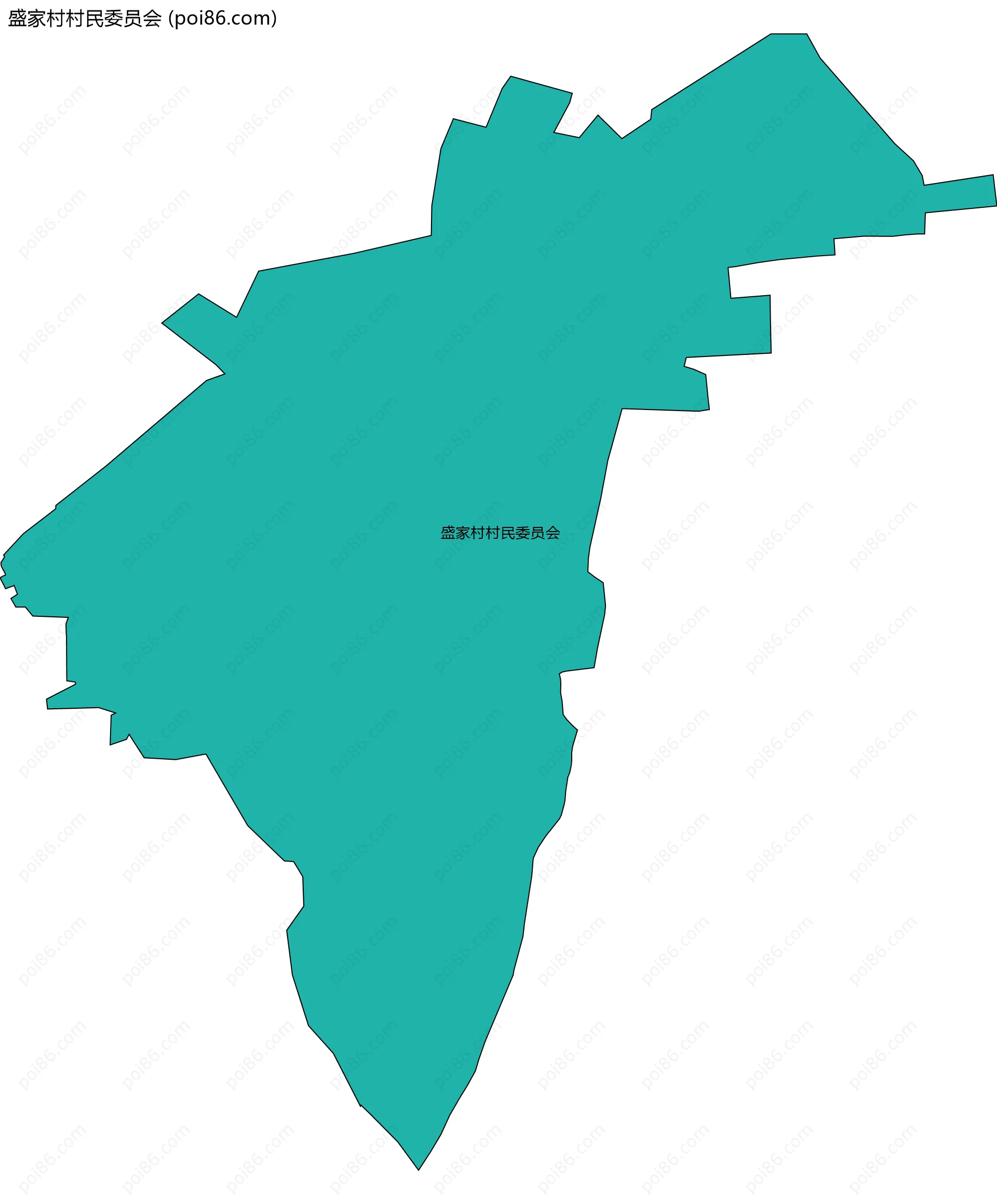 盛家村村民委员会边界地图