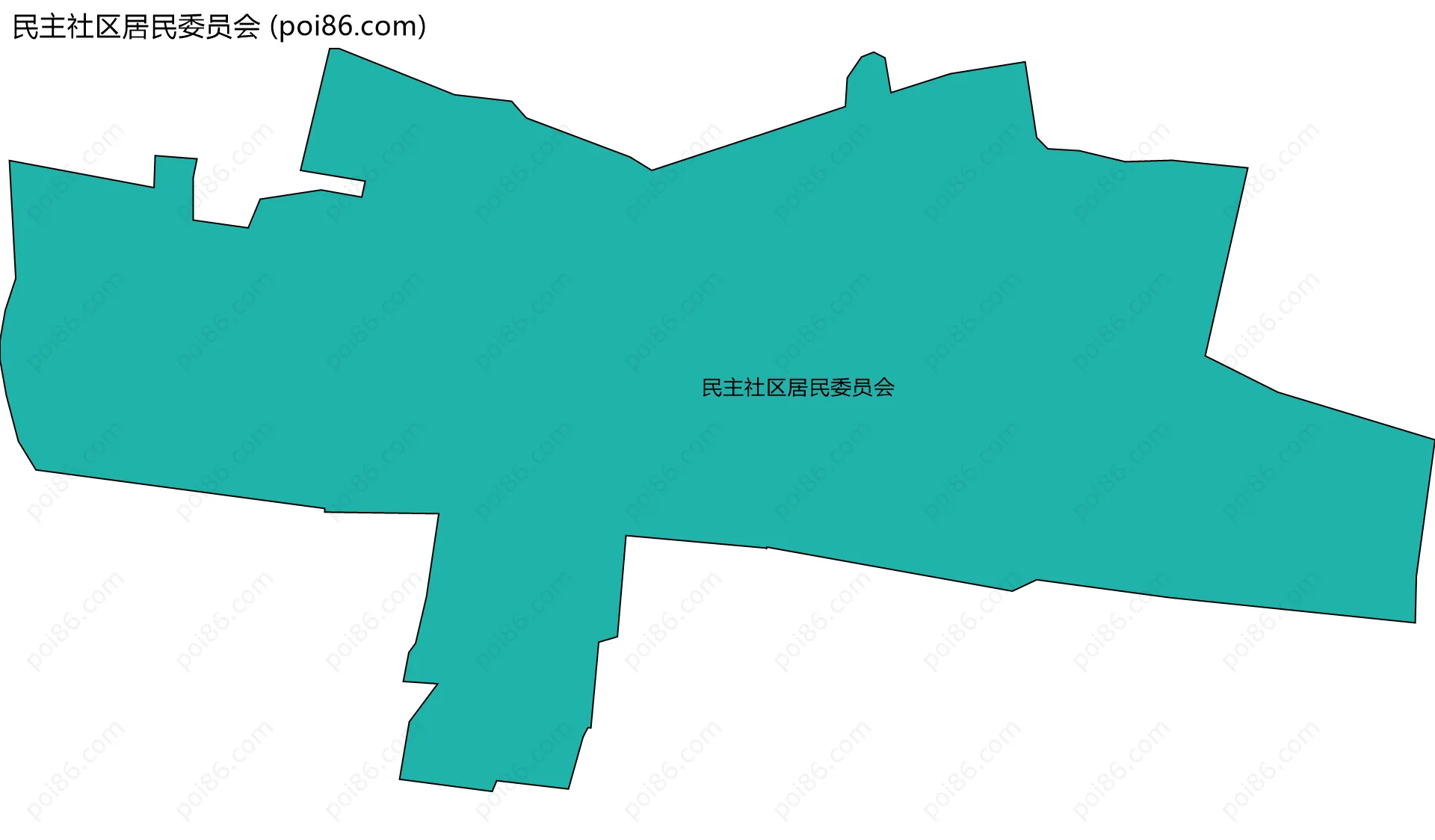 民主社区居民委员会边界地图
