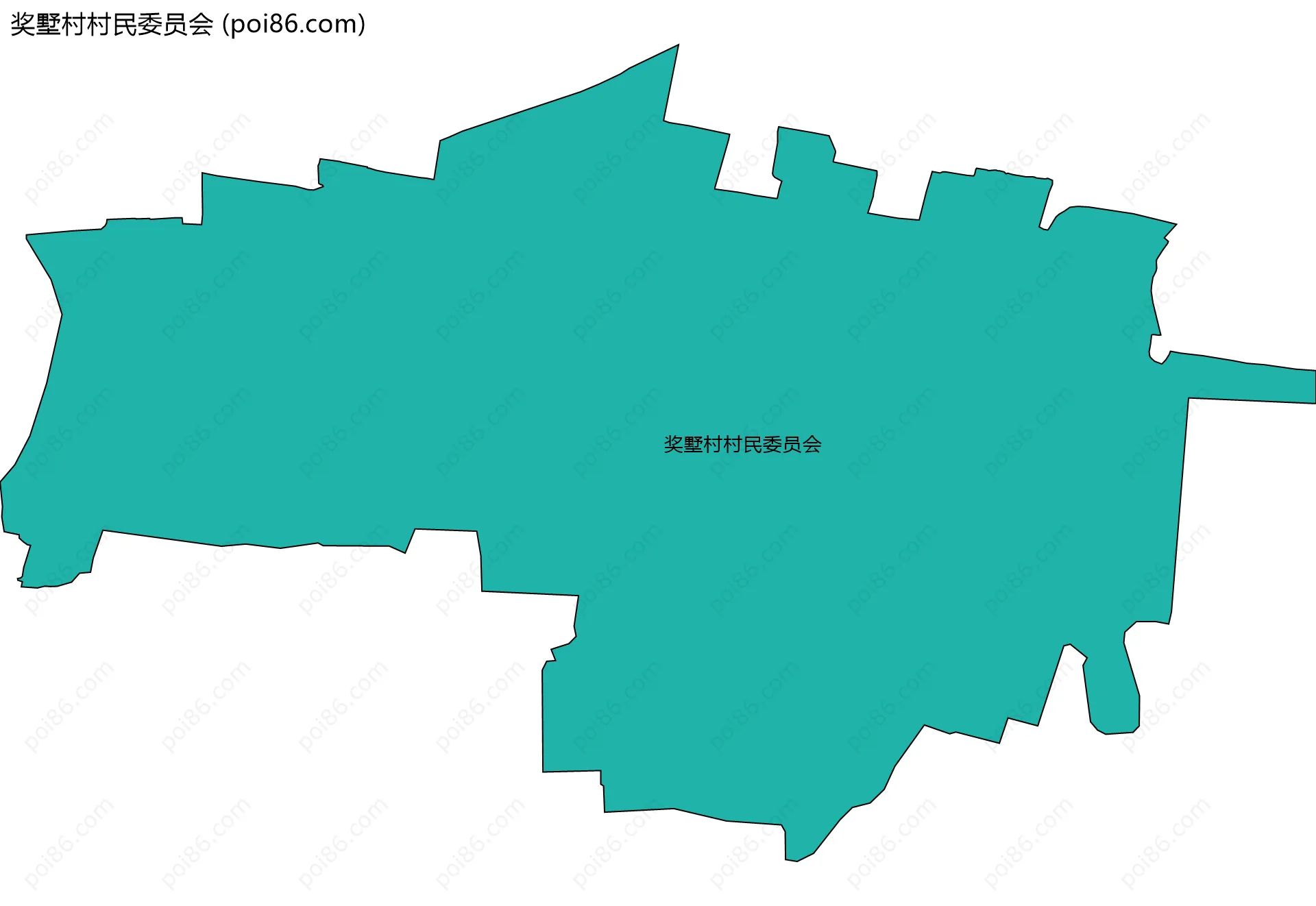 奖墅村村民委员会边界地图