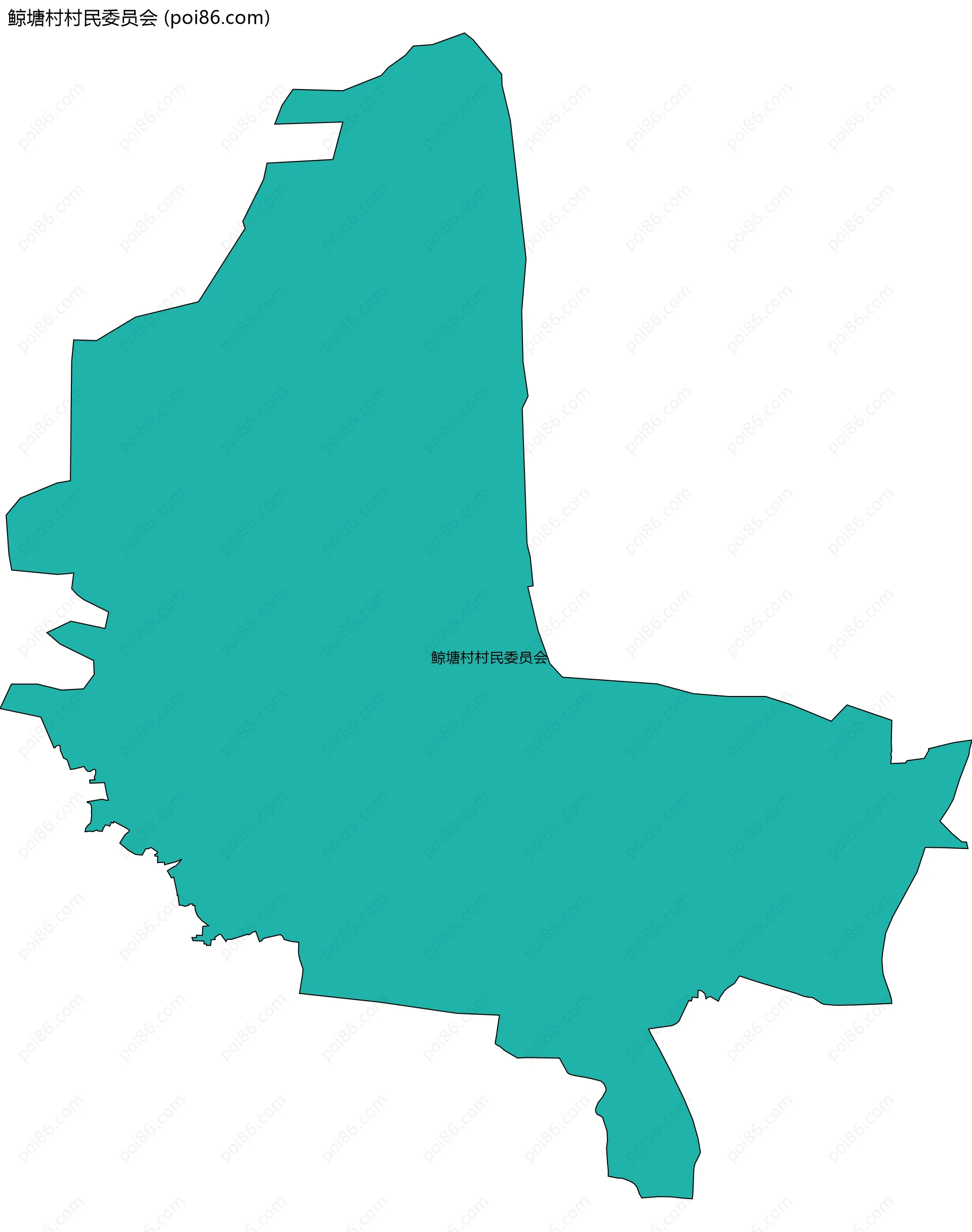 鲸塘村村民委员会边界地图