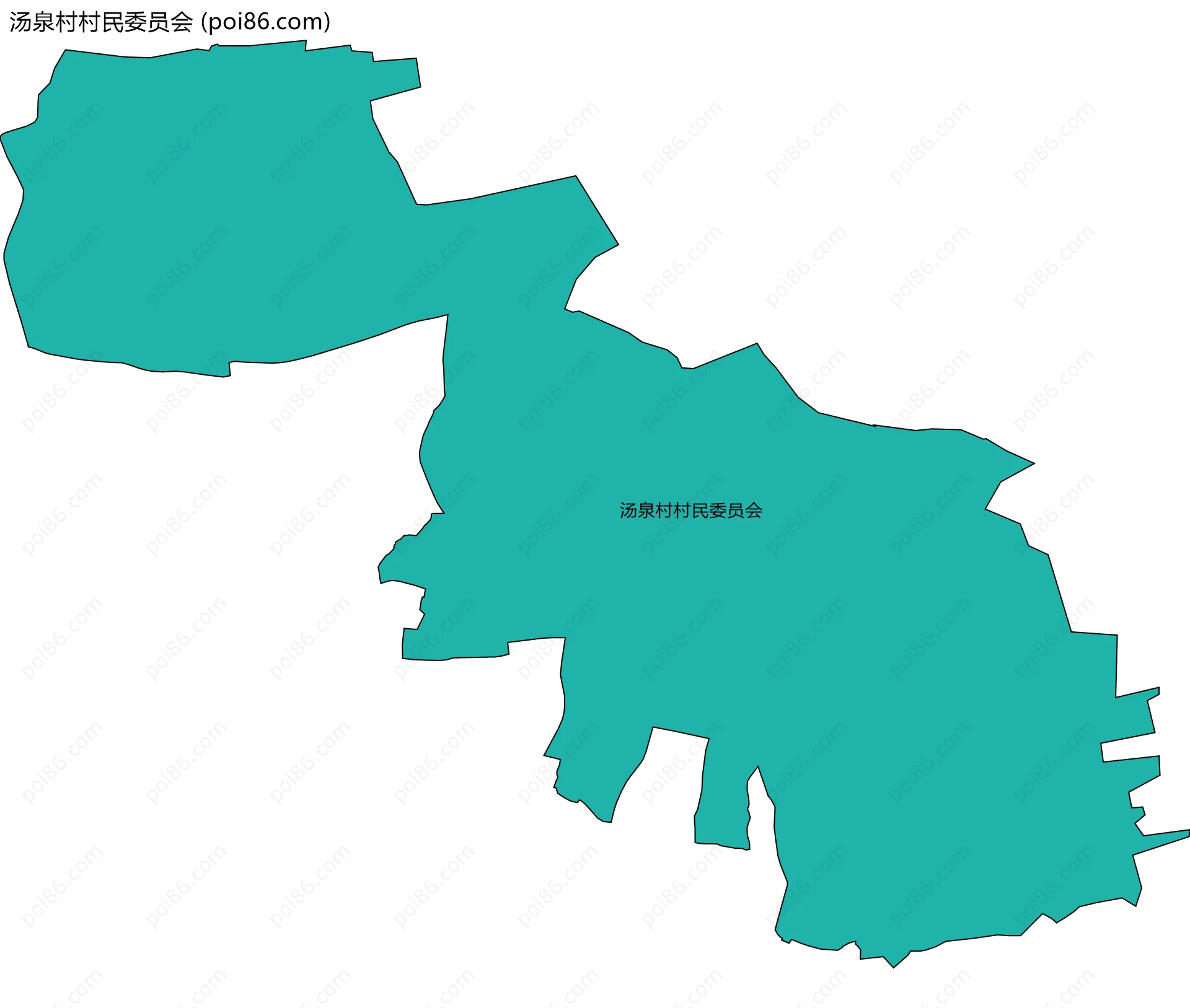 汤泉村村民委员会边界地图