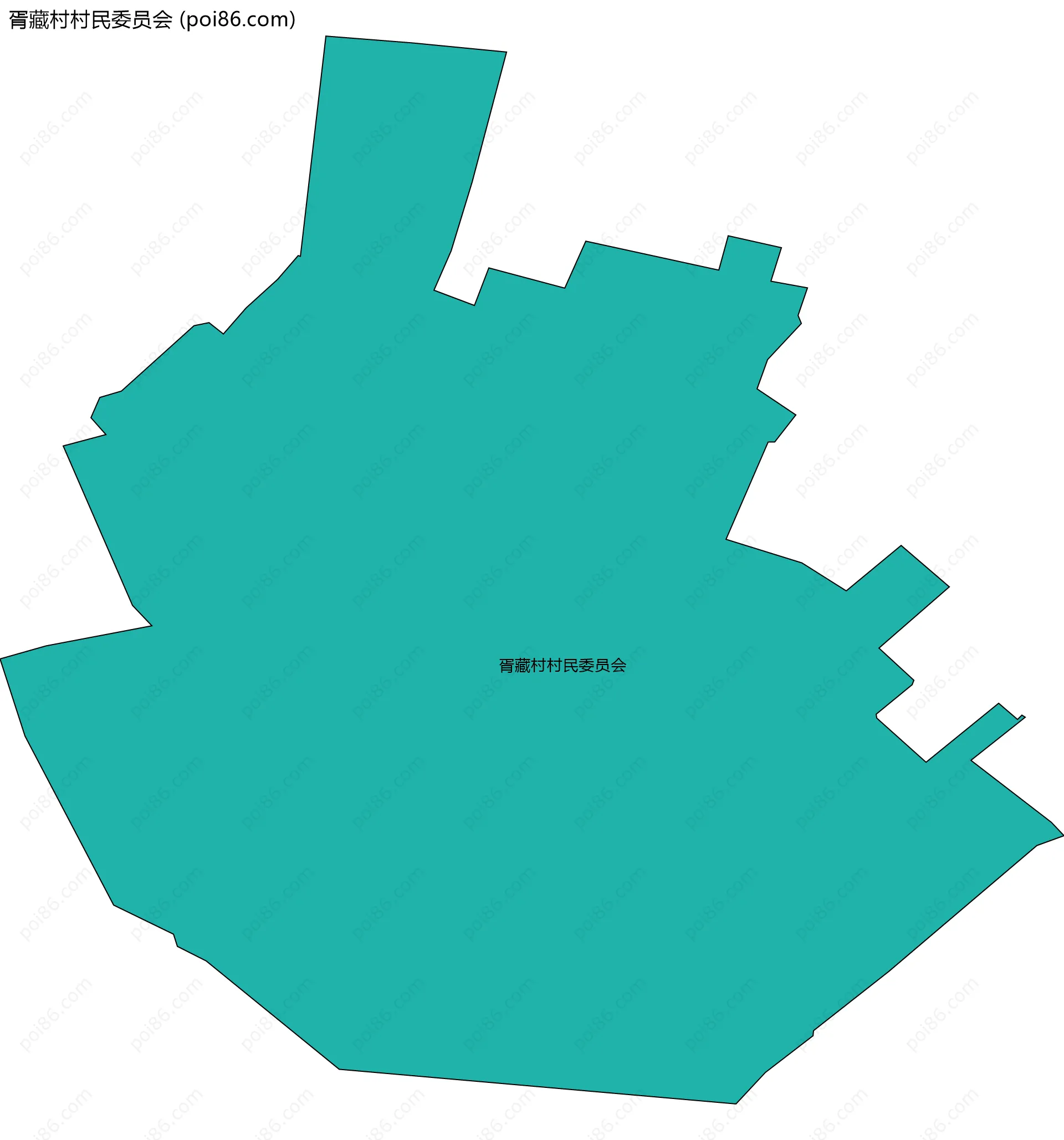 胥藏村村民委员会边界地图