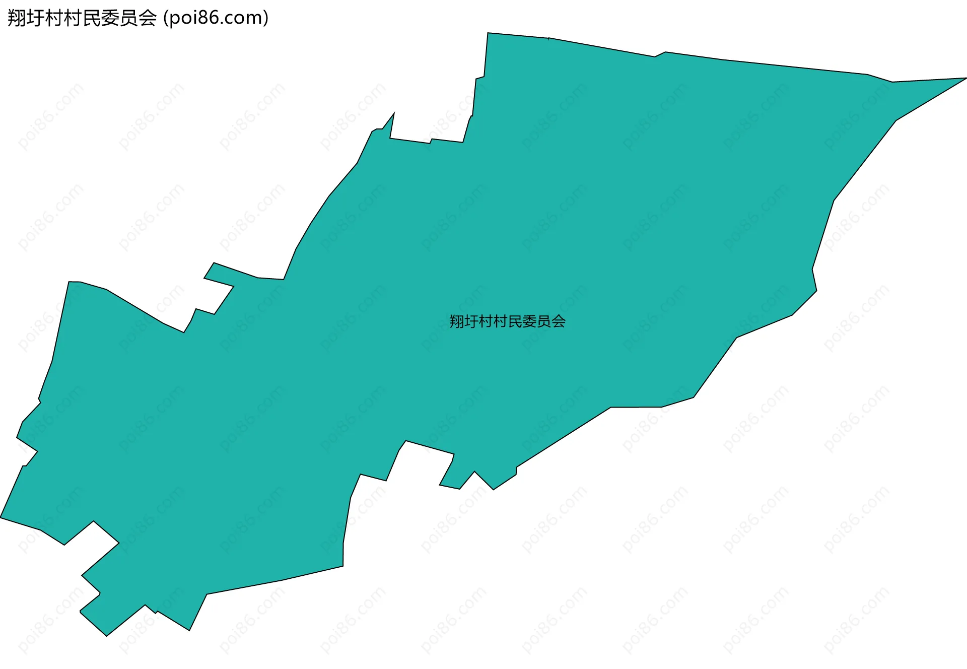 翔圩村村民委员会边界地图