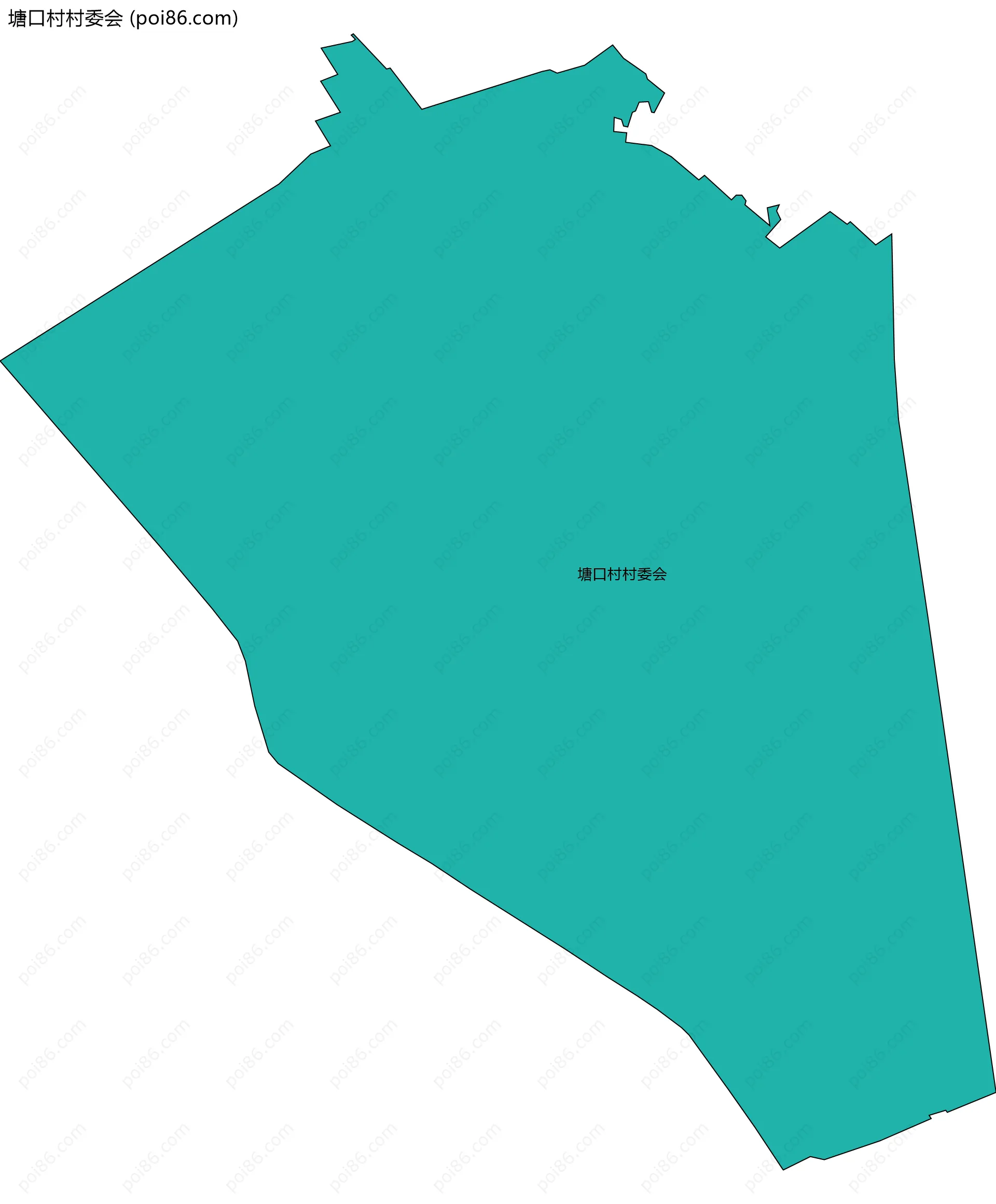 塘口村村委会边界地图