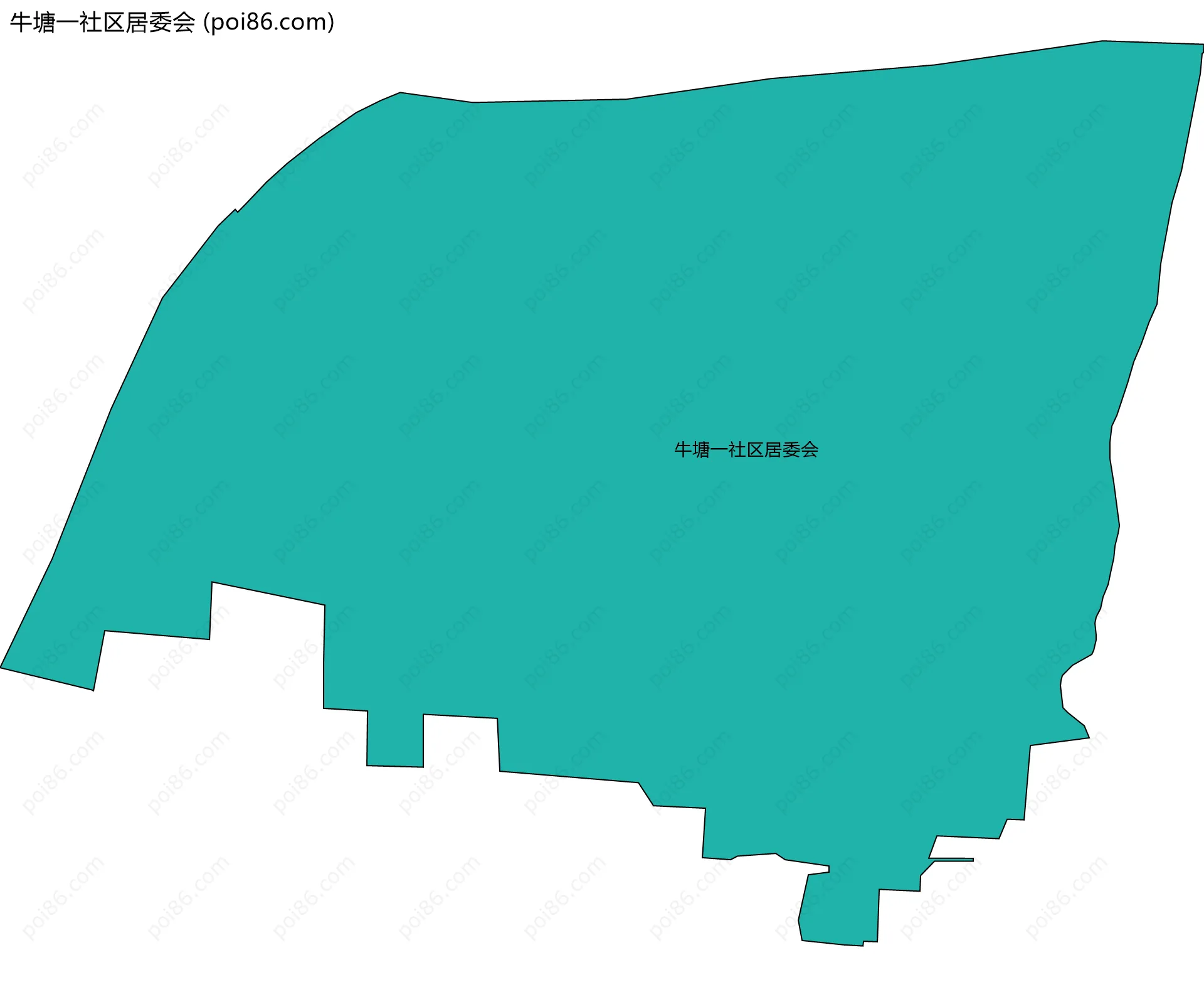 牛塘一社区居委会边界地图