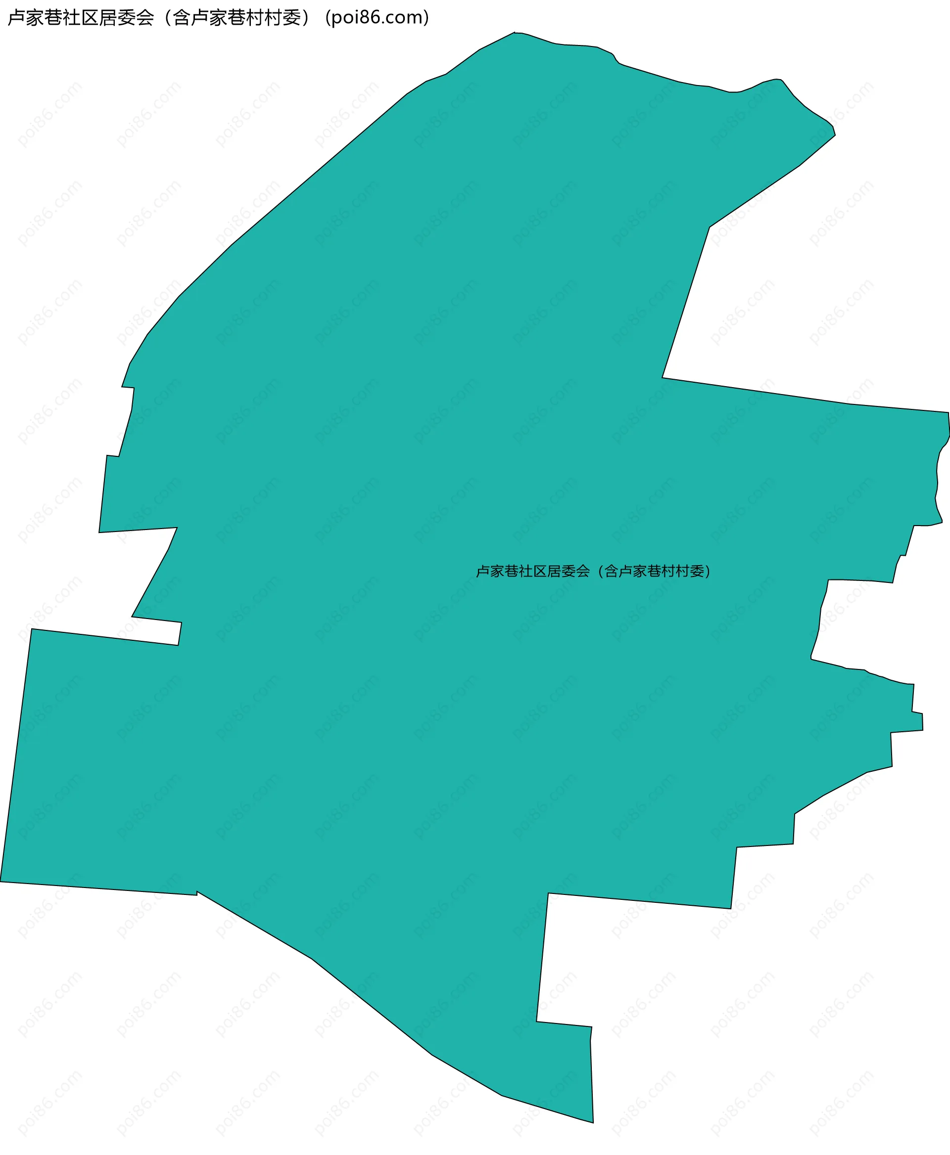 卢家巷社区居委会（含卢家巷村村委）边界地图