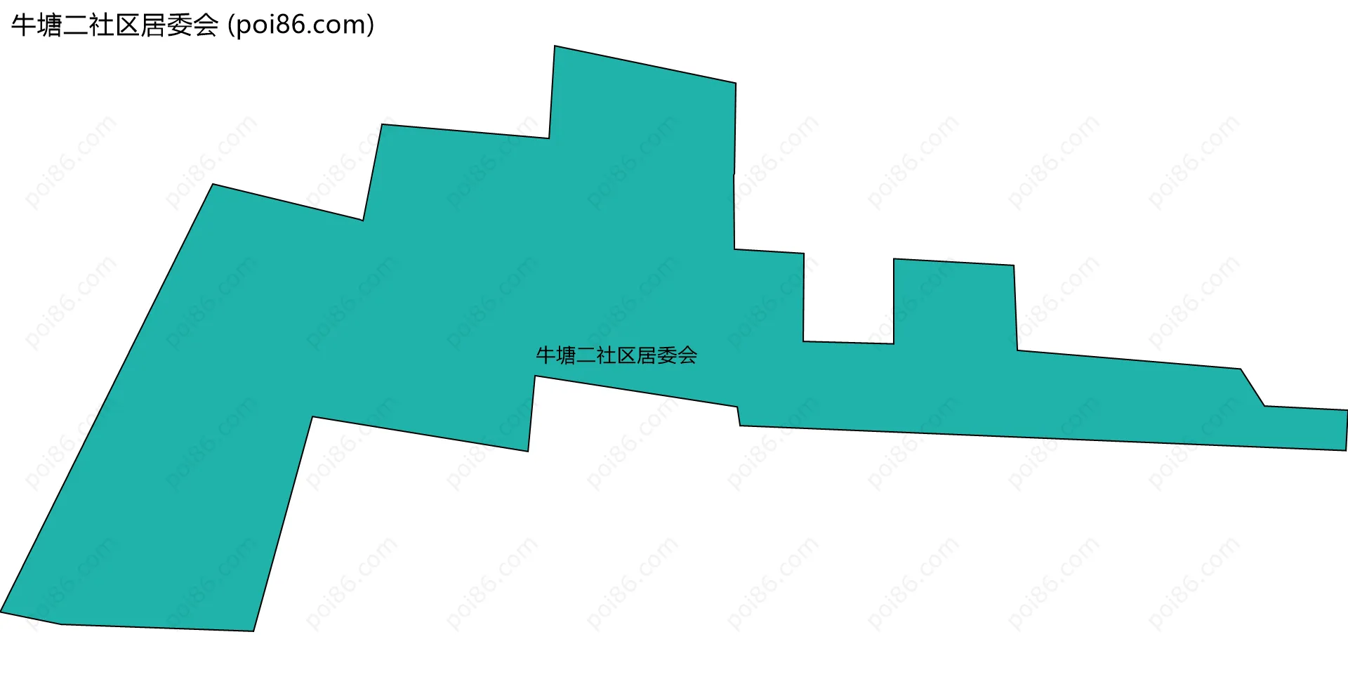 牛塘二社区居委会边界地图