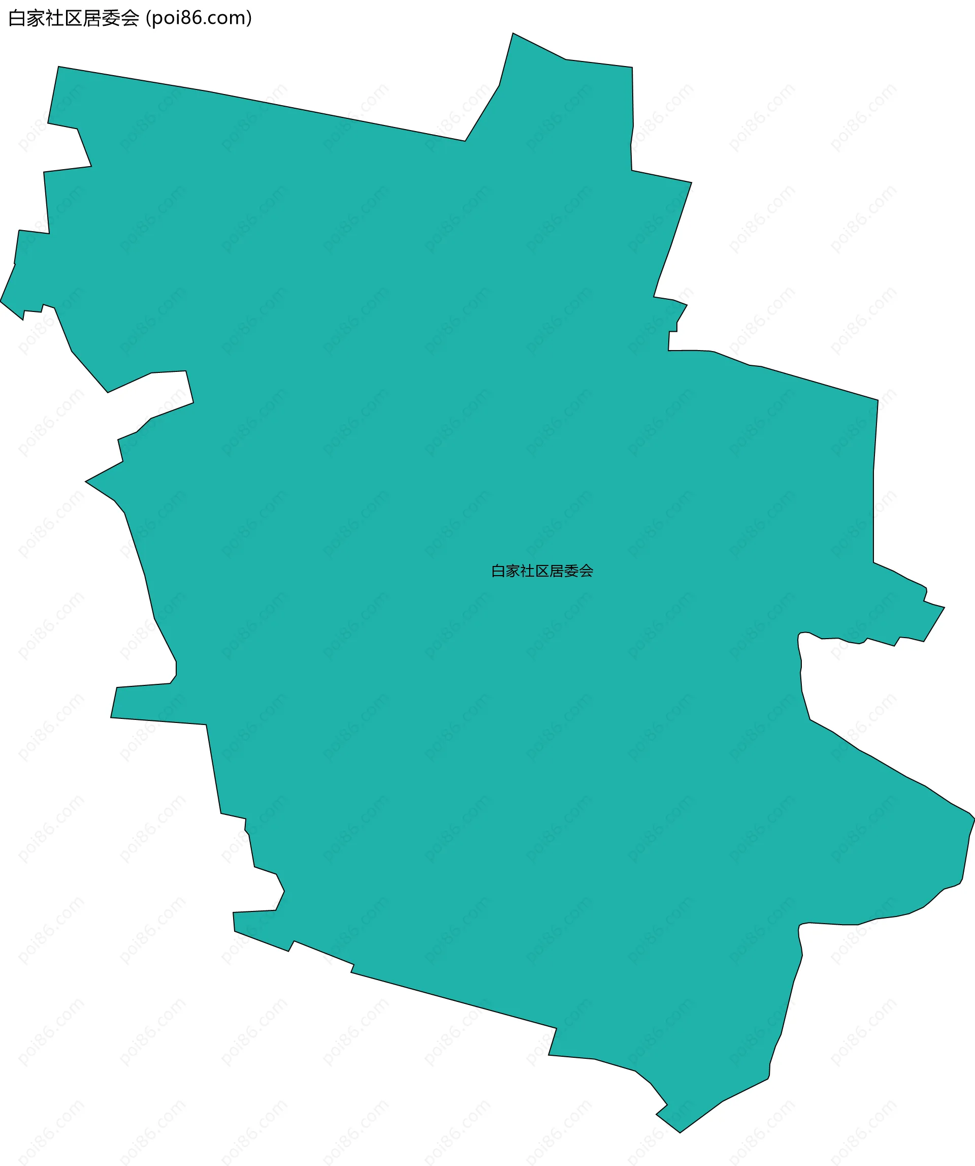白家社区居委会边界地图