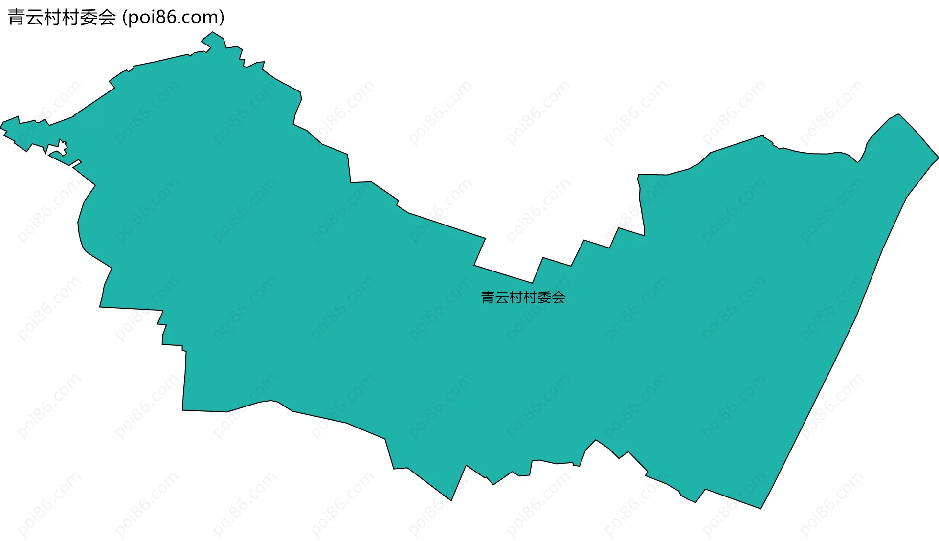 青云村村委会边界地图
