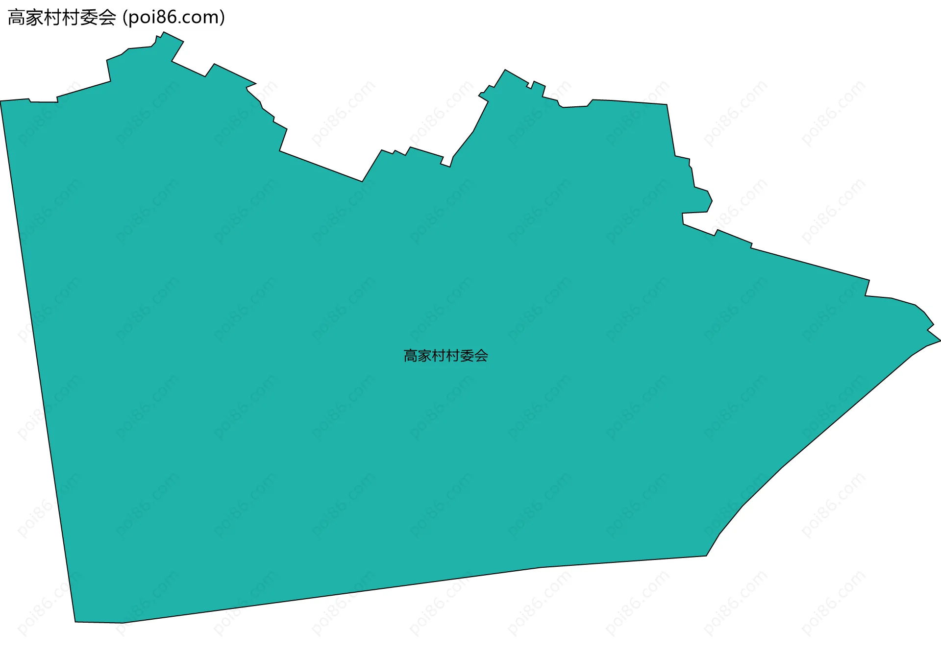 高家村村委会边界地图