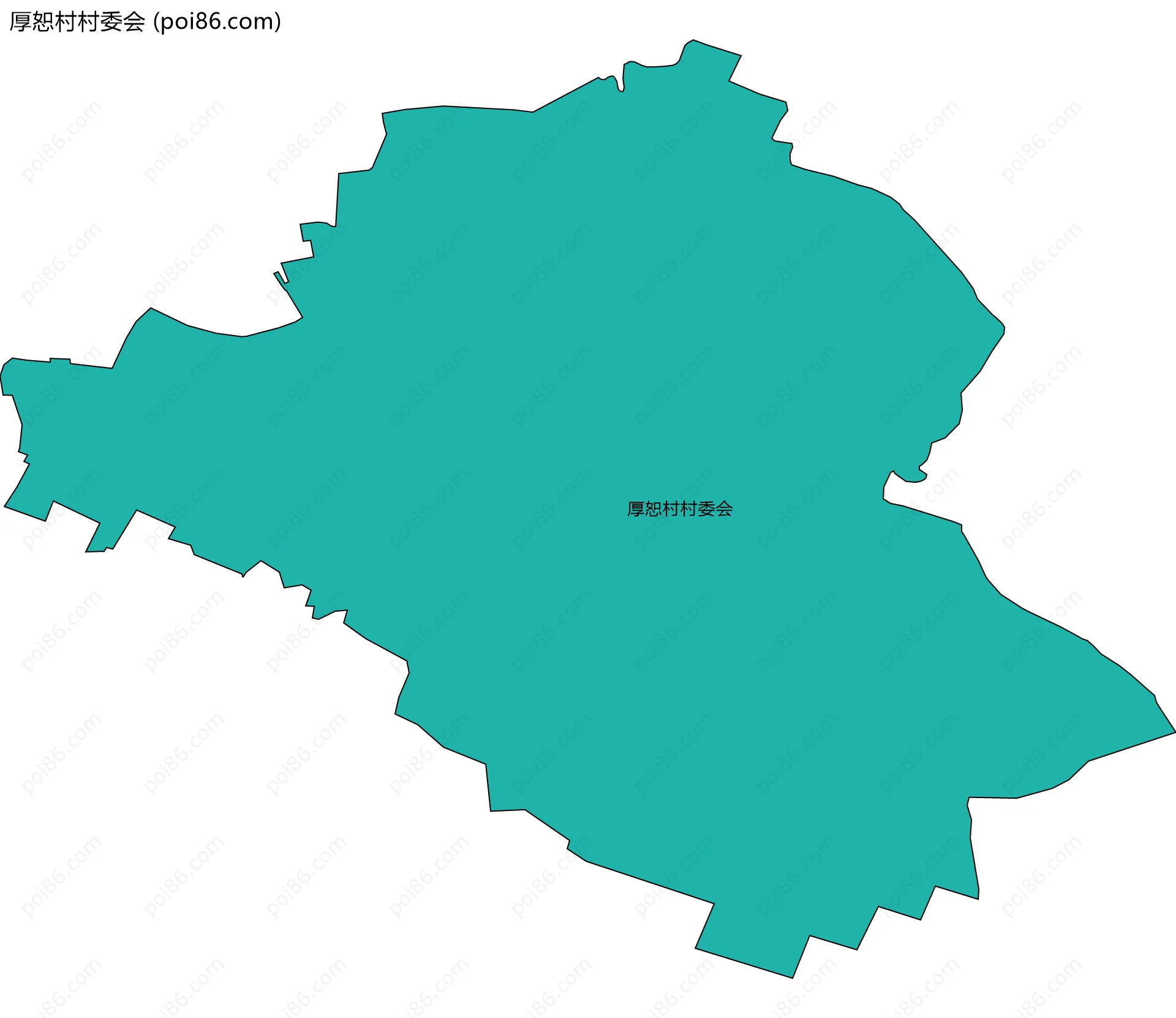 厚恕村村委会边界地图