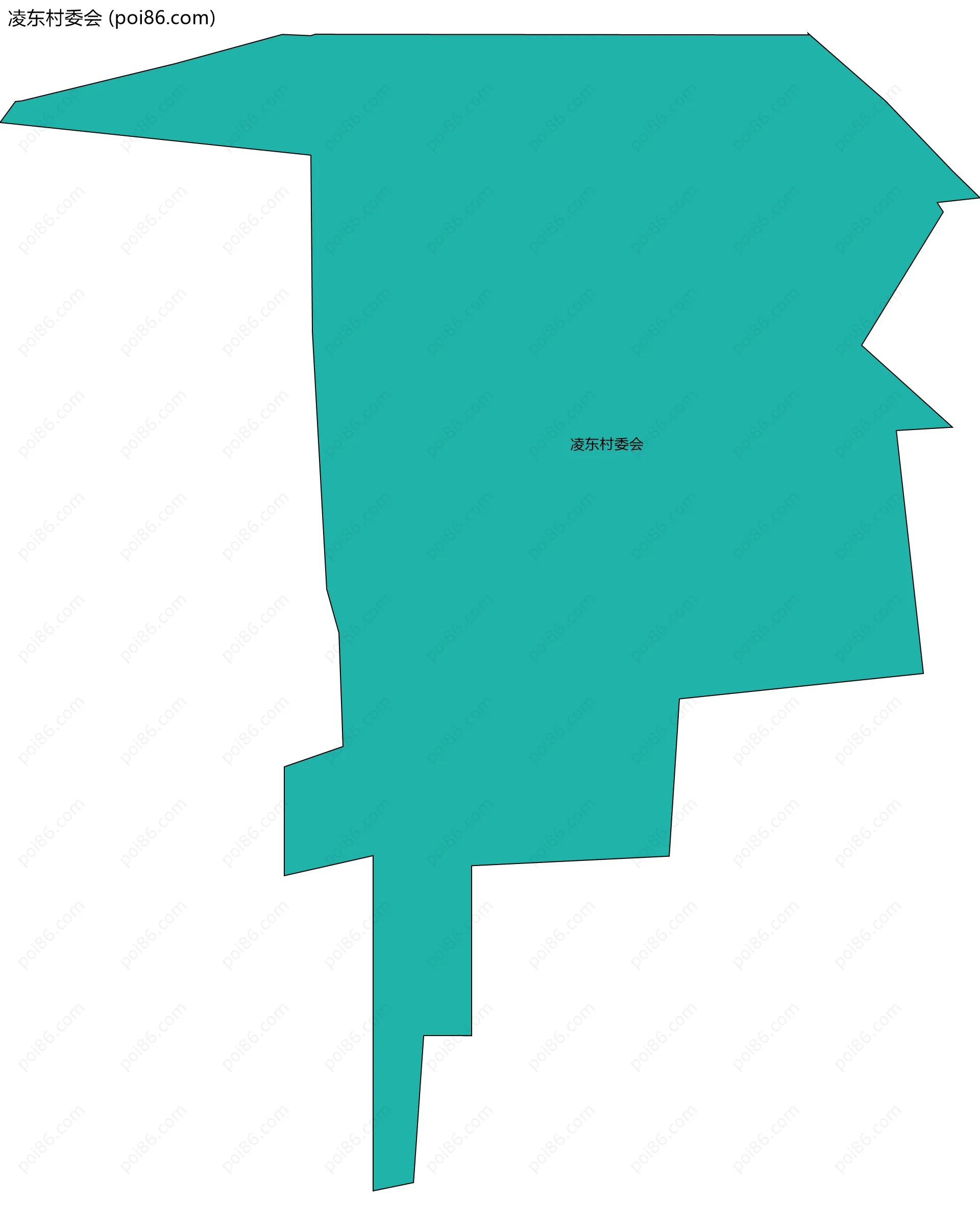 凌东村委会边界地图