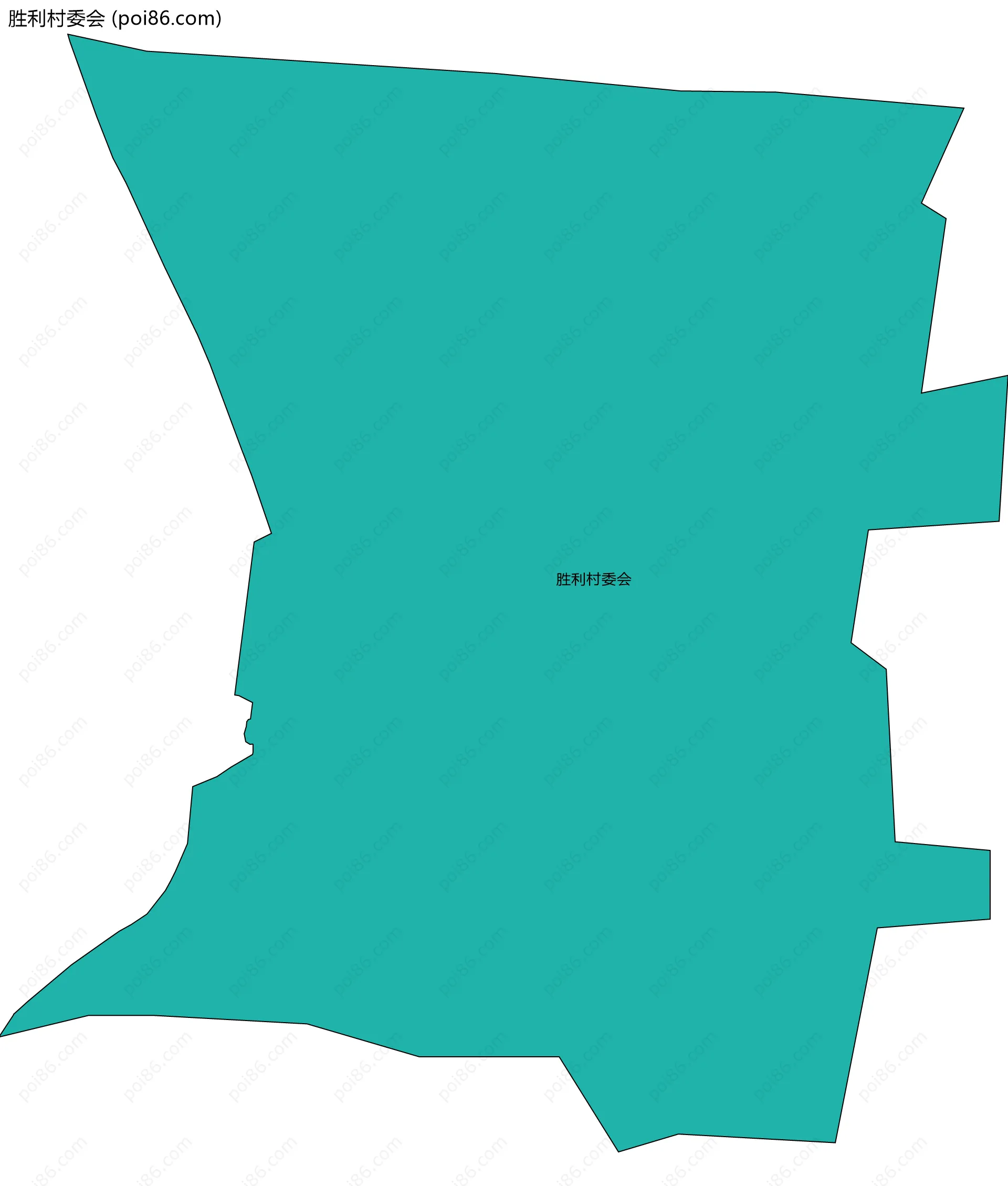 胜利村委会边界地图