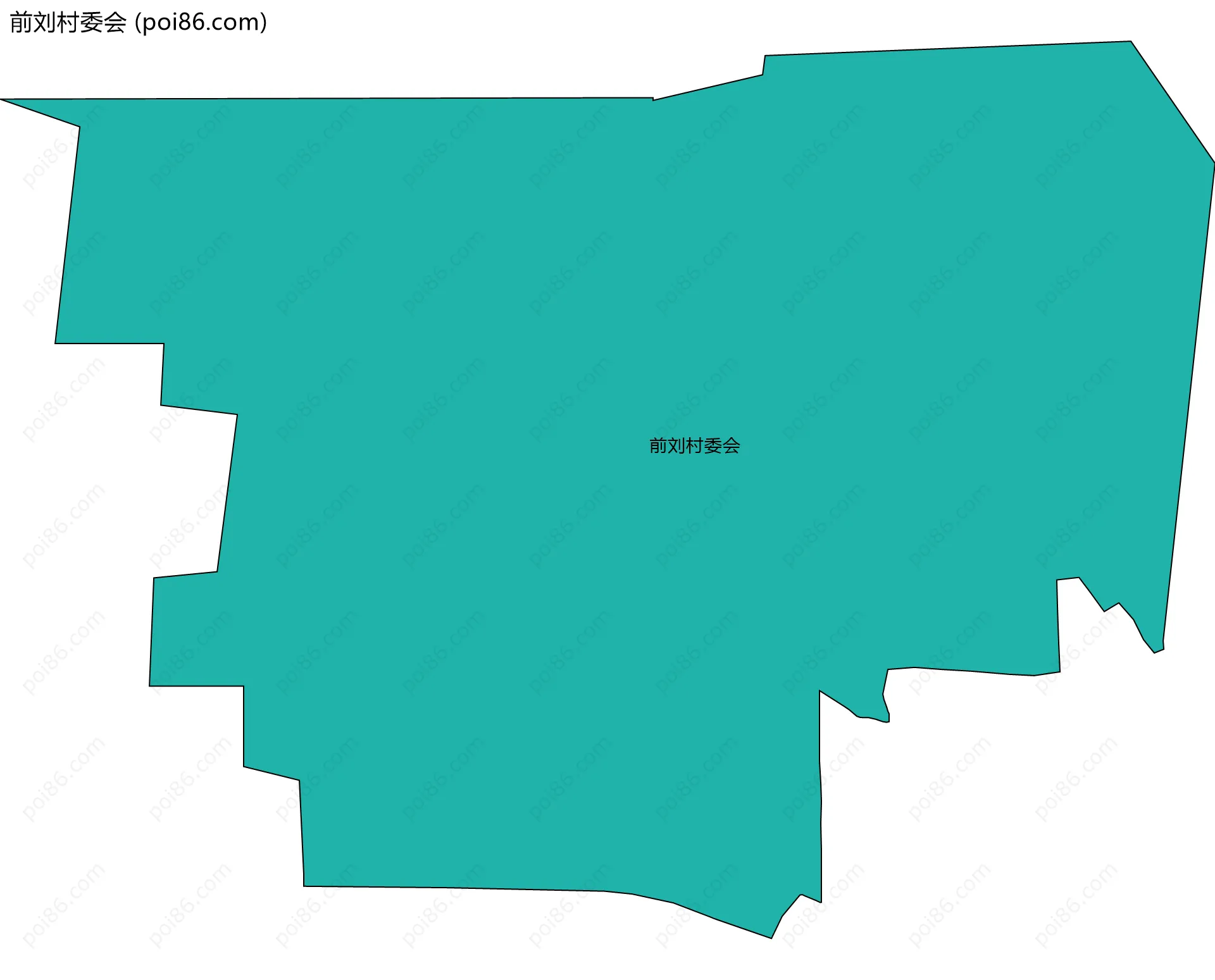 前刘村委会边界地图
