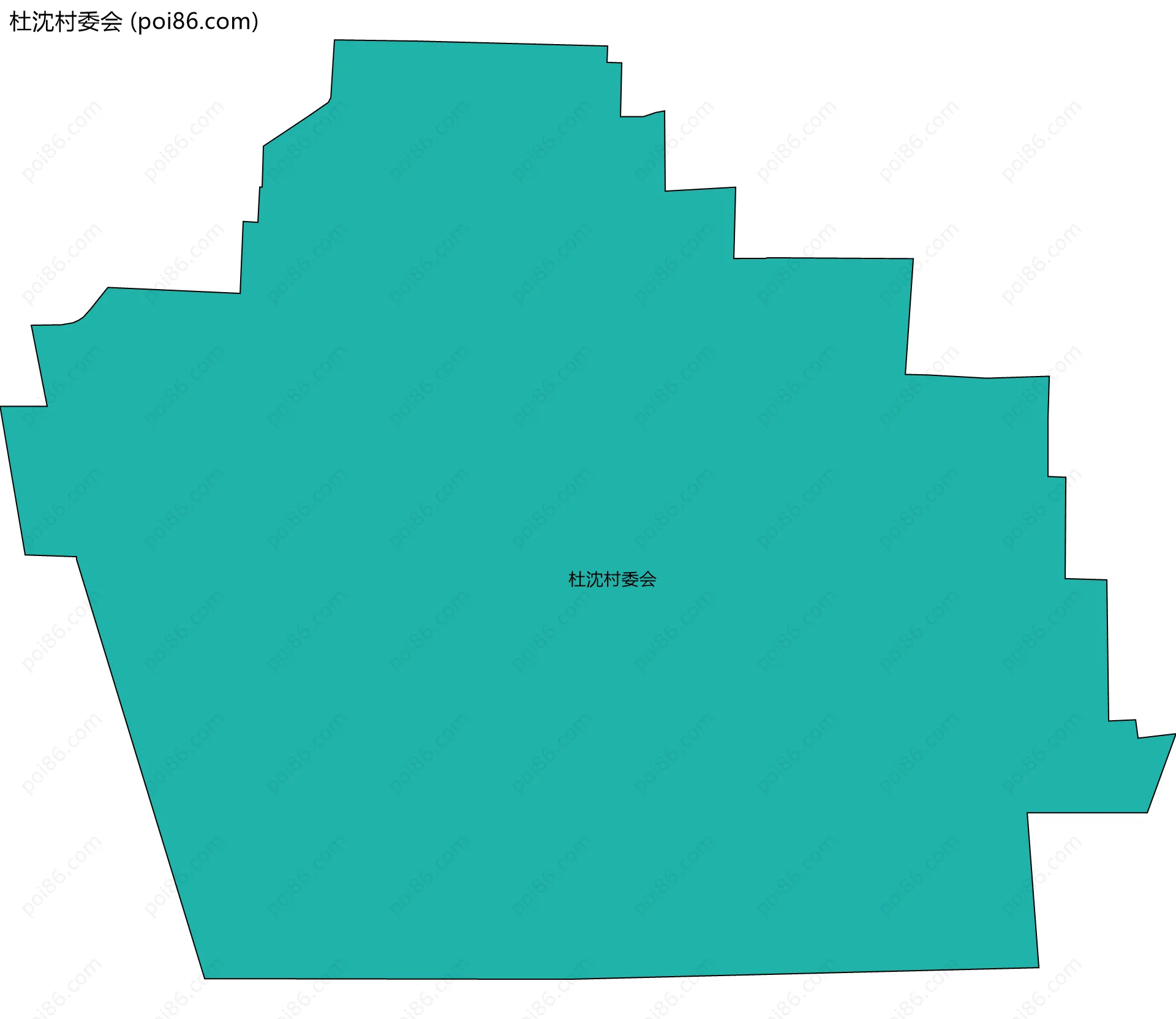 杜沈村委会边界地图