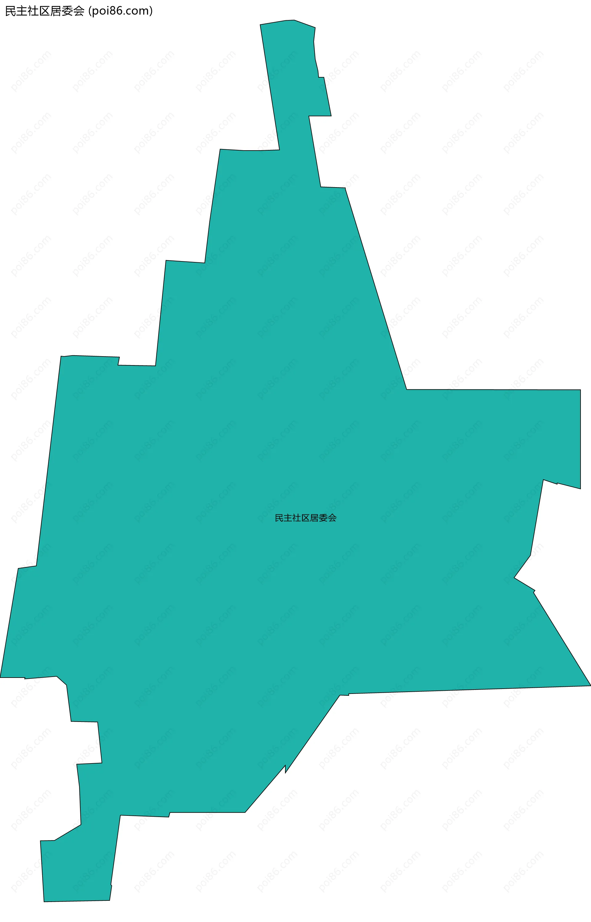 民主社区居委会边界地图